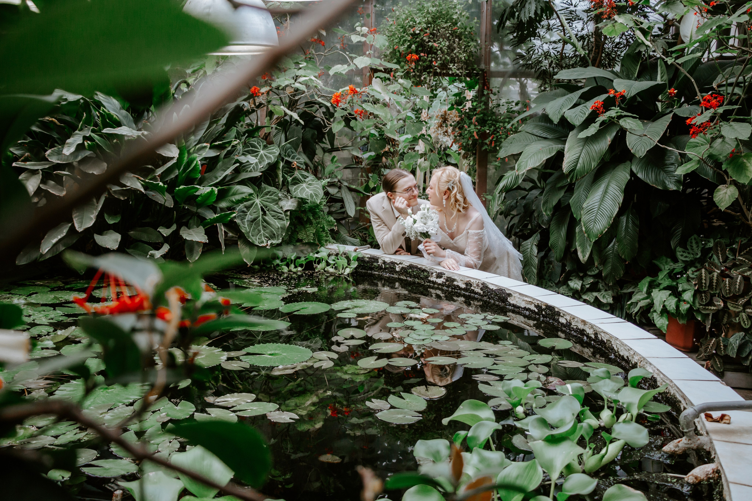 Свадебная фотосессия в оранжерее, Екатеринбург. Александр и Дарья. Фотограф в Екатеринбурге Пойгина Елена
