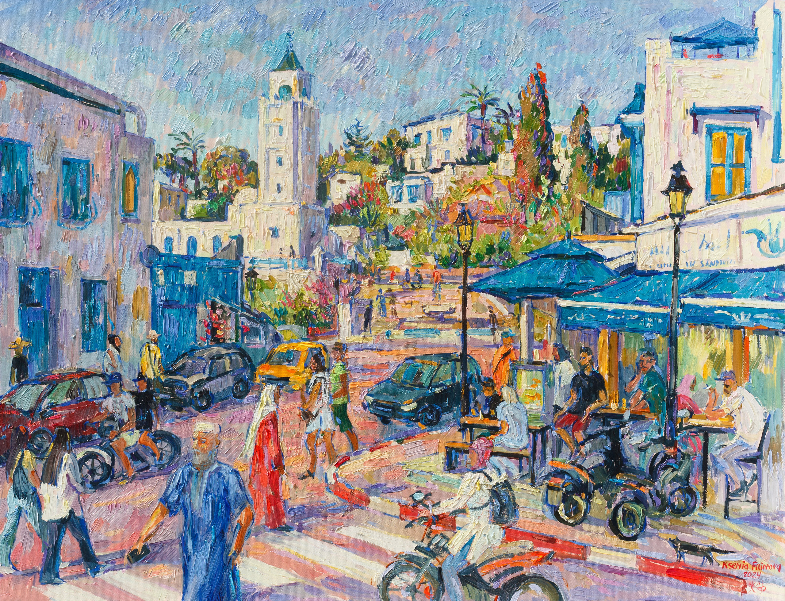 Sidi bou Said. Artist Ksenia Filippova