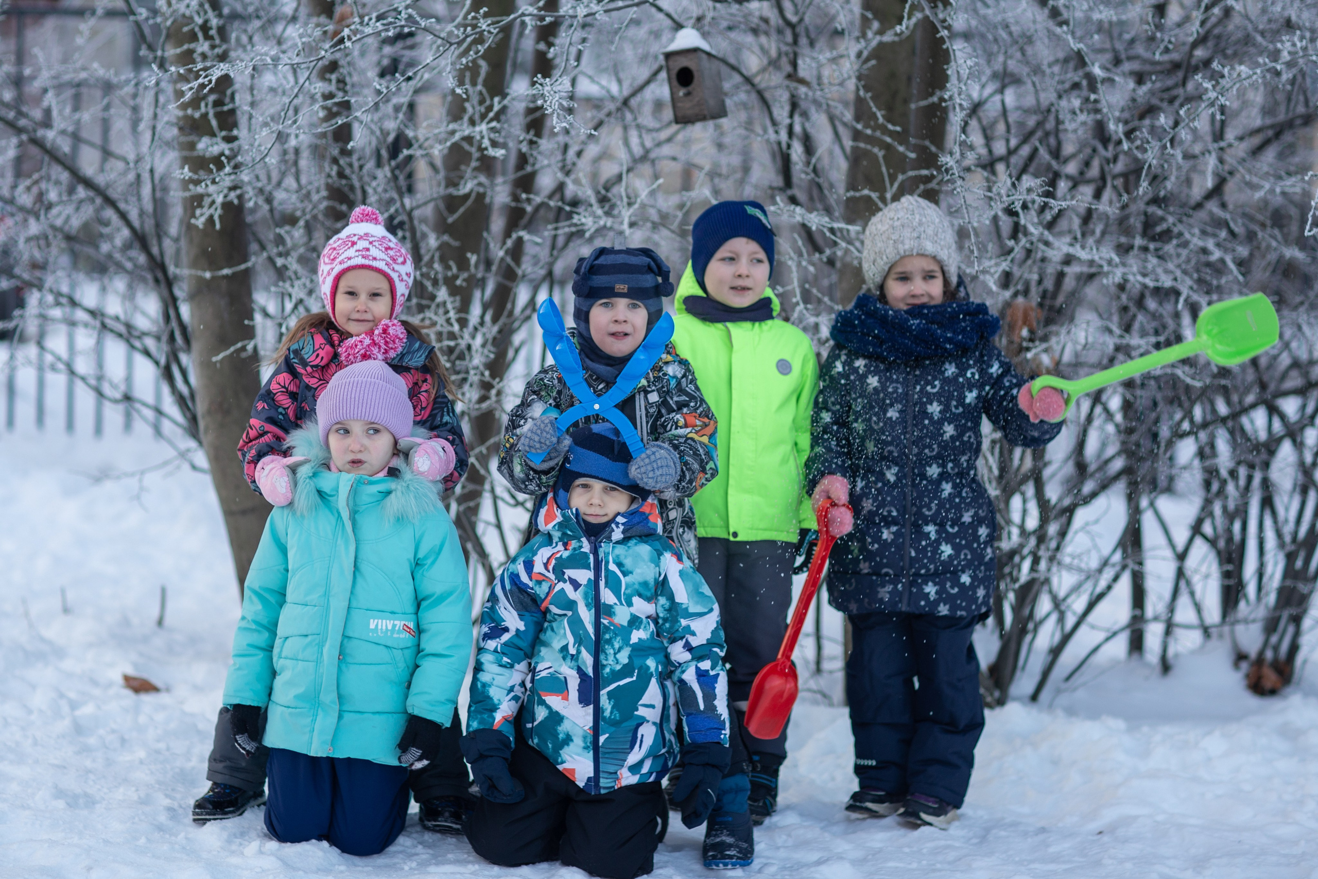 День в саду_ЗИМА_2023 год. Семейный фотограф в Санкт-Петербурге