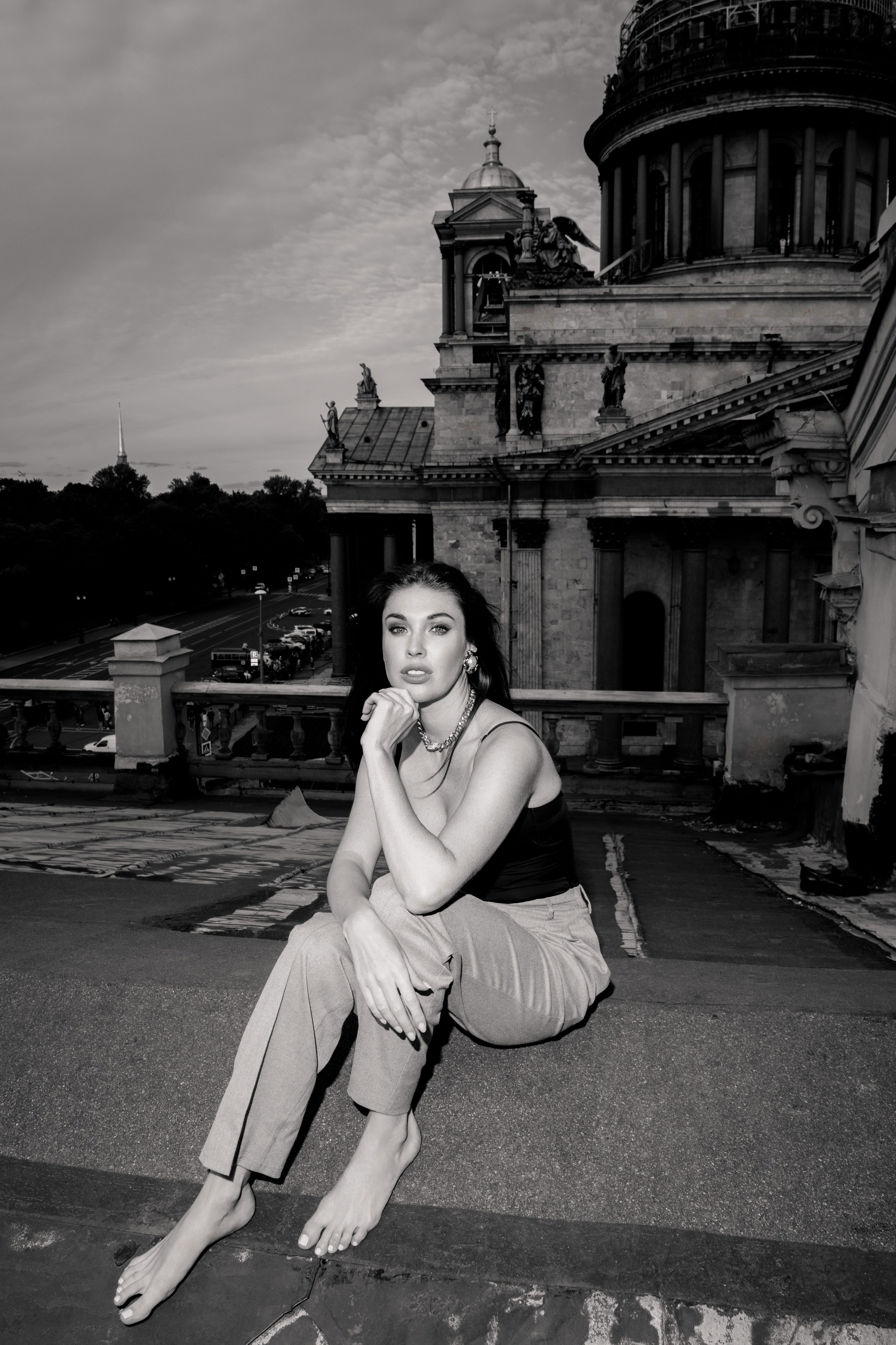 Вероника (съемка на крыше). Фотограф в Москве и Санкт-Петербурге Дарина