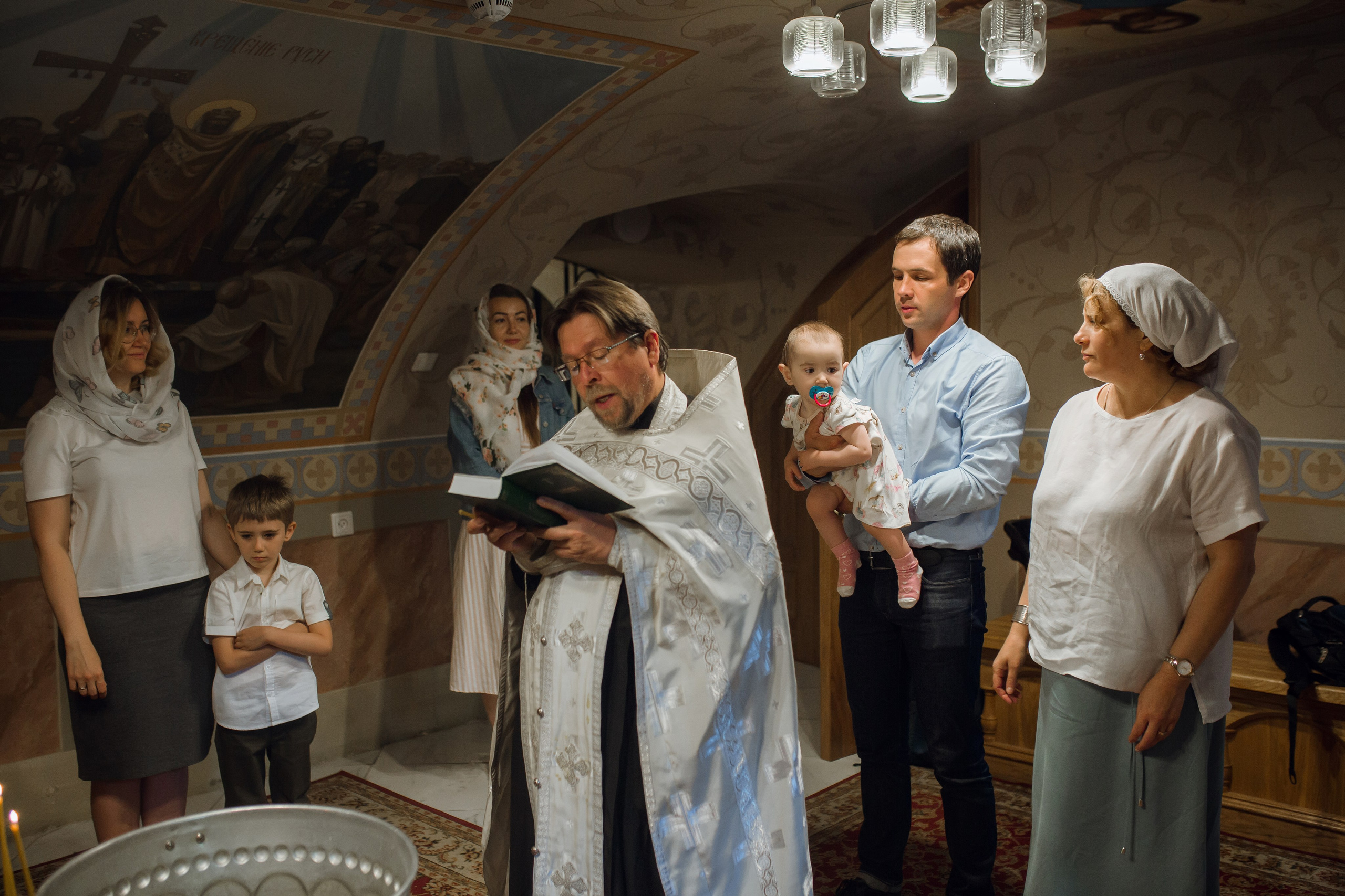 Крещение Любы. Фотограф на Крещение, семейный фотограф в Москве