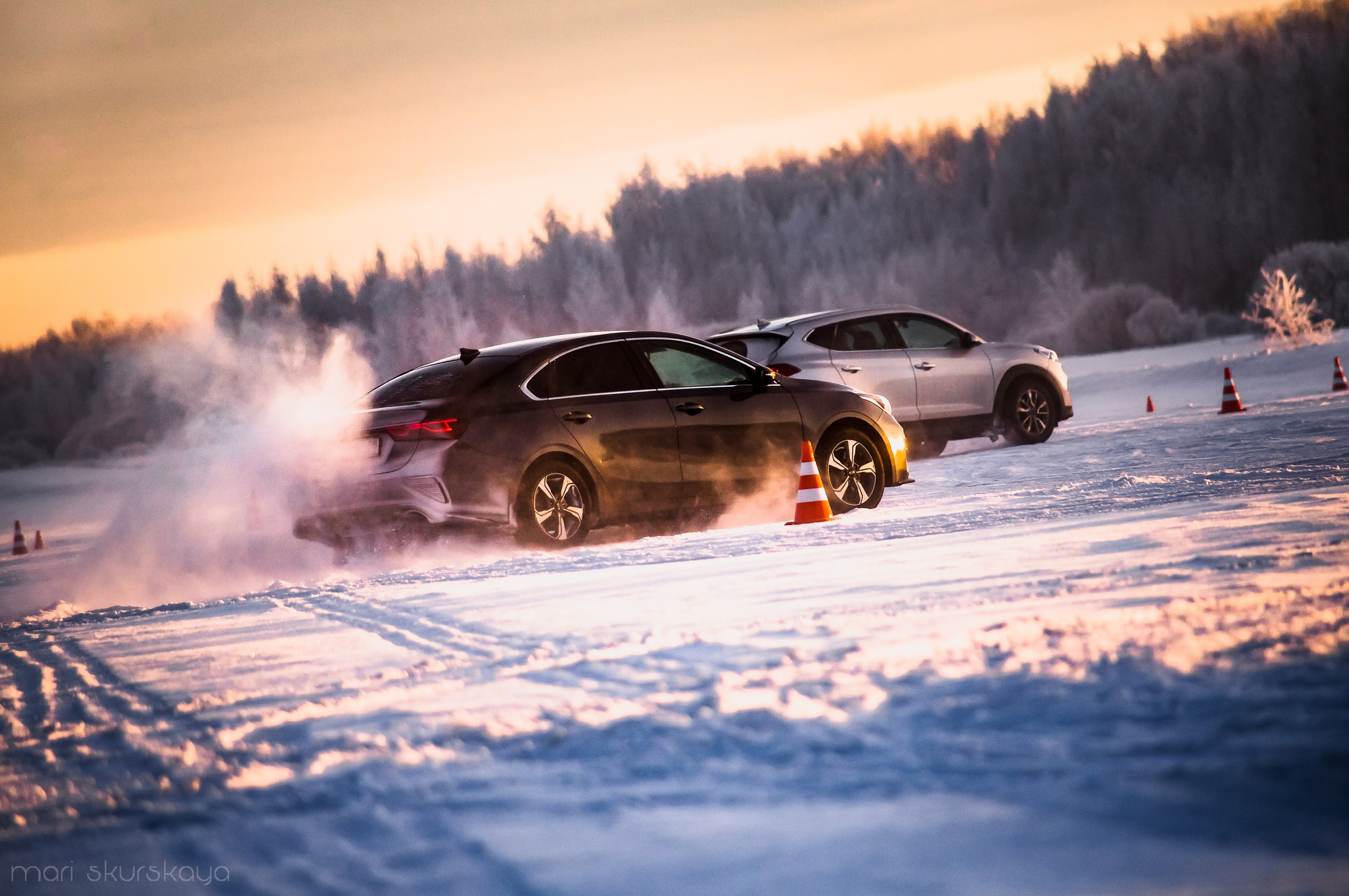 Контраварийная практика вождения автомобиля. Мотофотограф в Санкт-Петербурге Мария Скурская
