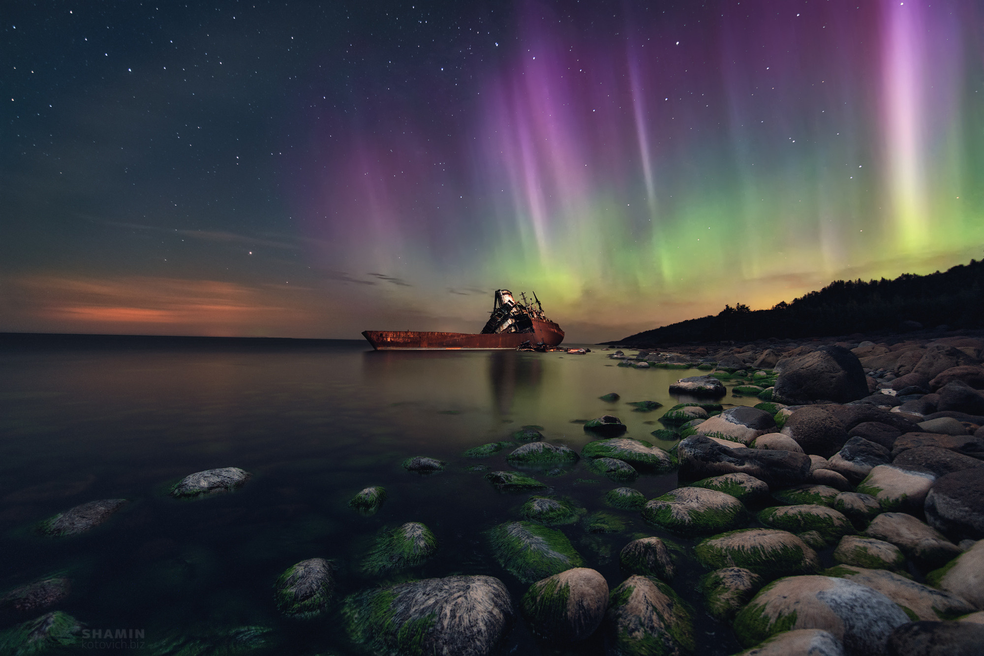 Ночной пейзаж. Фотограф Константин Шамин