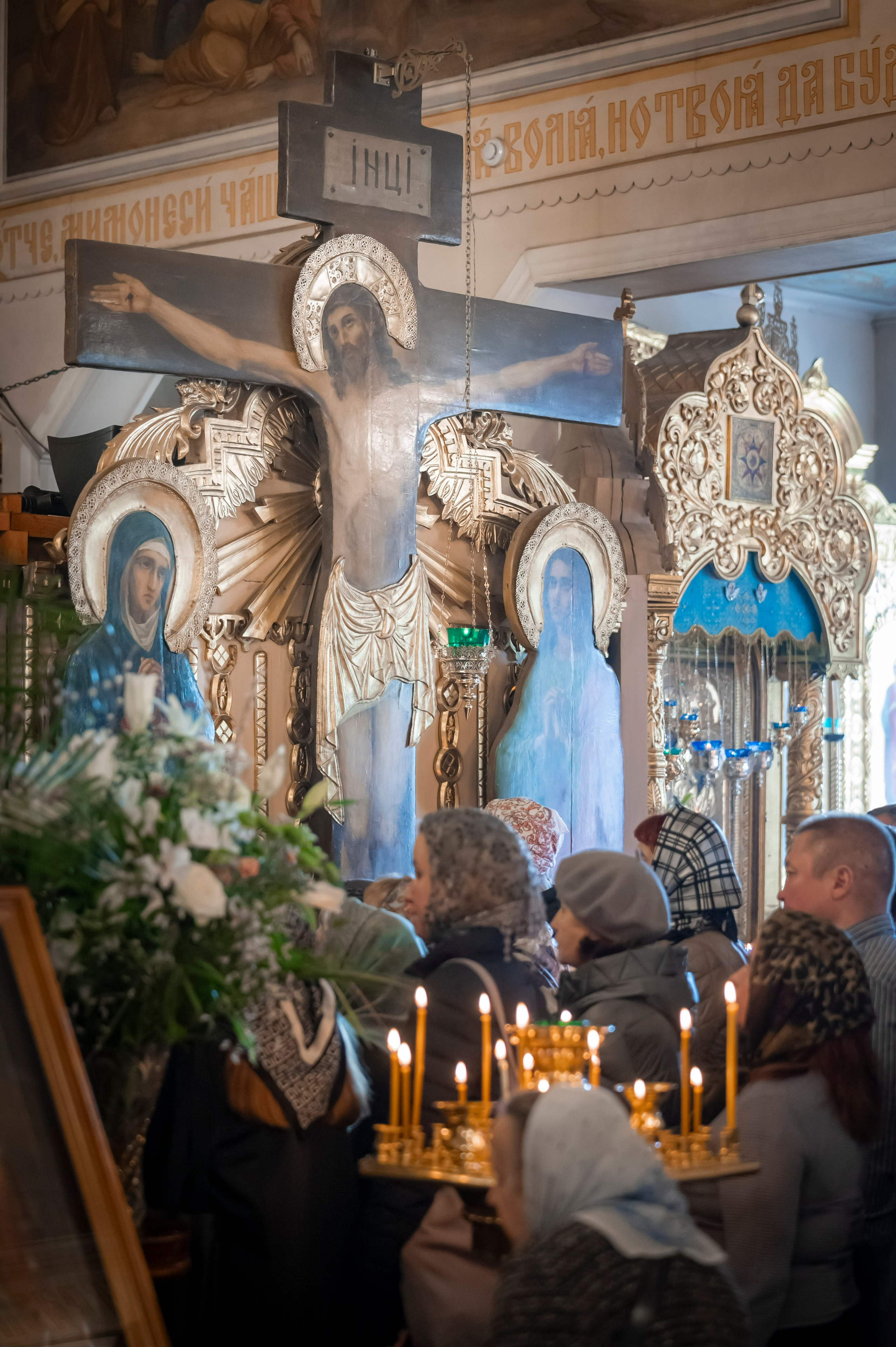 Богородский храм. Благовещение. Божественная Литургия. Антон и Татьяна Денисенко — В храме