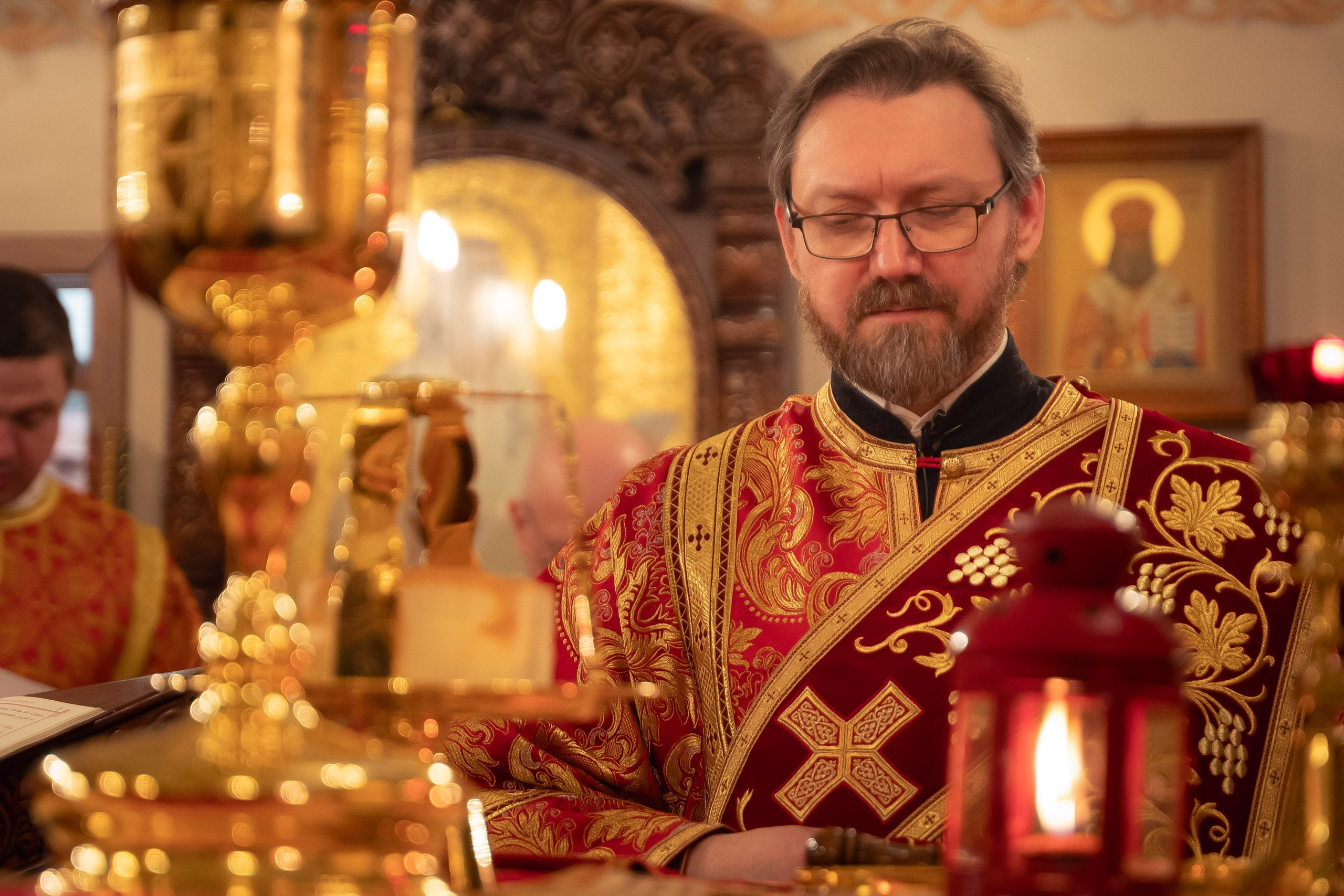 Богородский храм. Пасха. Полунощница, Божественная литургия. Антон и Татьяна Денисенко — В храме