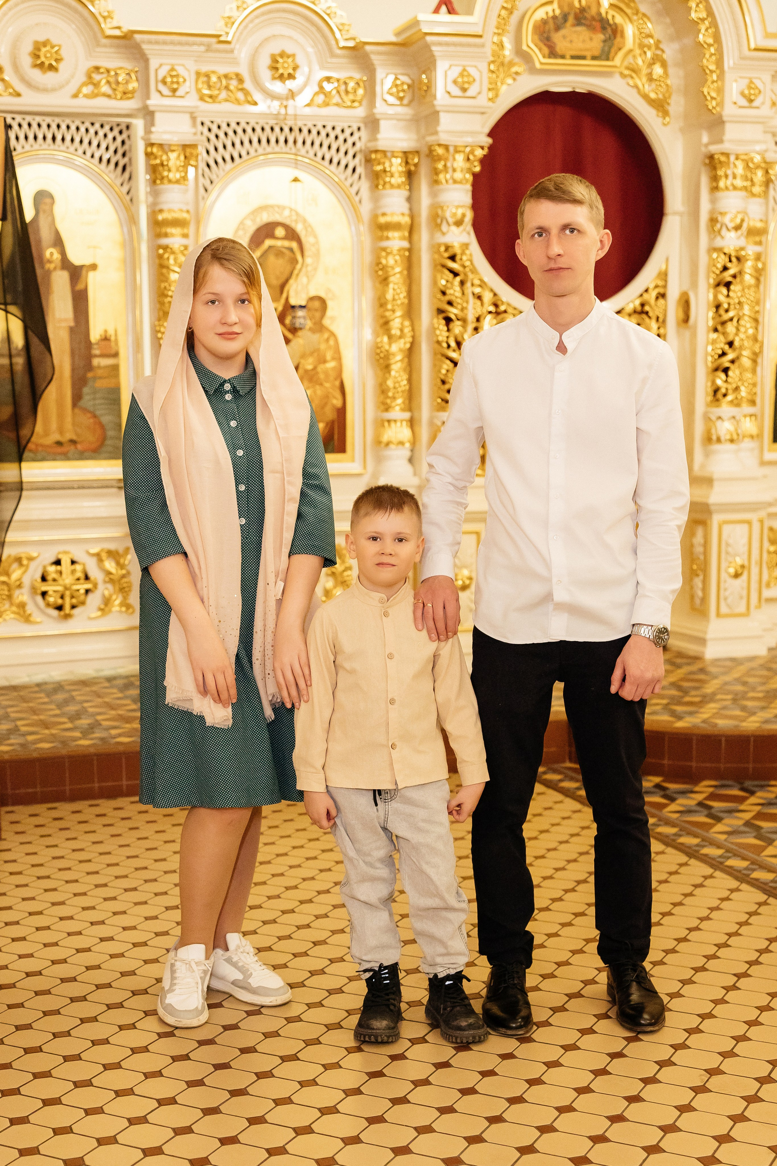 Таинство Крещения Максима и Александра. Храм Покрова Пресвятой Богородицы