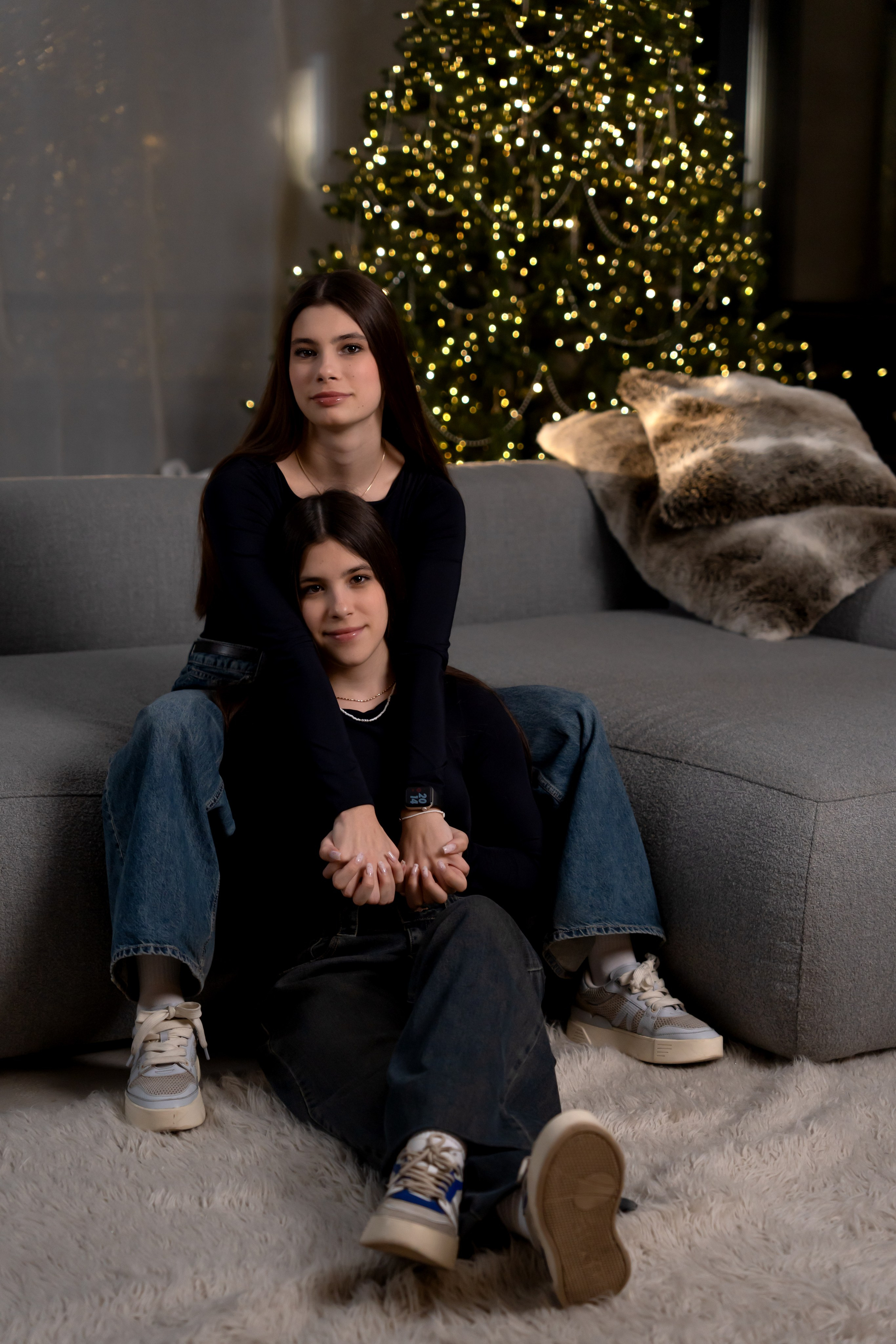 Новогодняя фотосессия для дружной семьи. Фотограф в Красноярске. Юлия Чаушанская