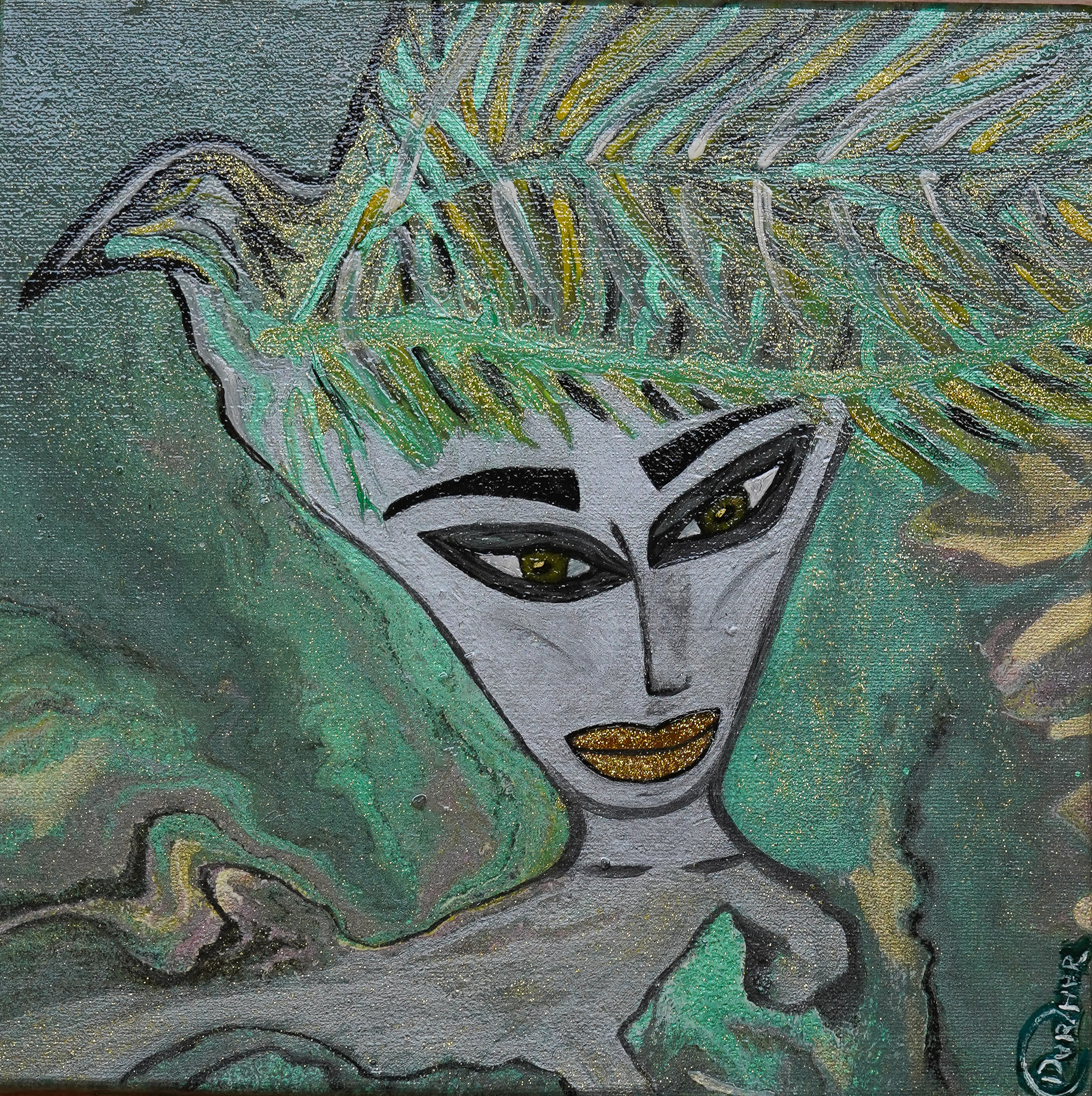 "Наедине с природой". Холст, акрил. Серия "Внутренняя буря". 