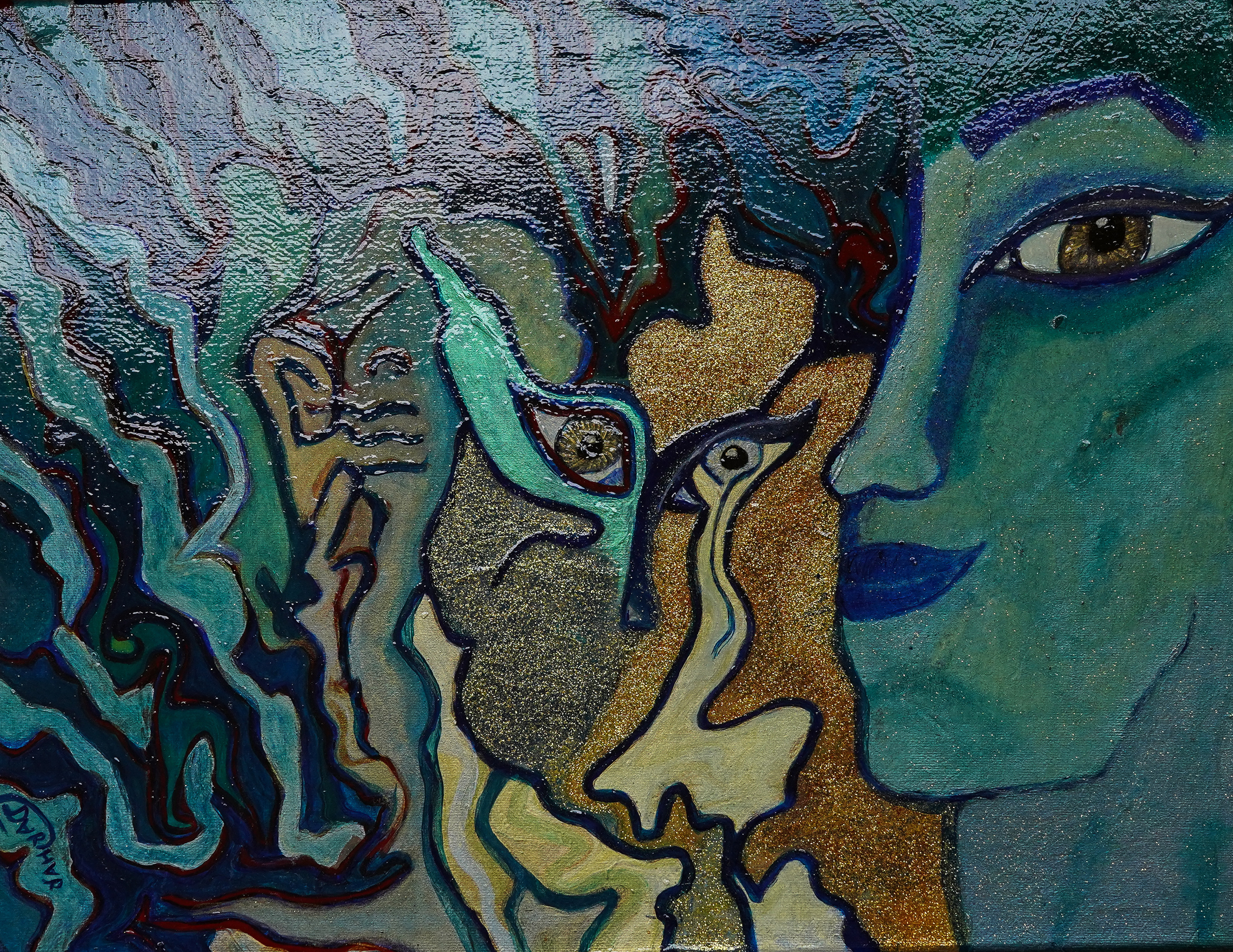 "Идиллия". Холст, акрил. Серия "Внутренняя буря". 50х40