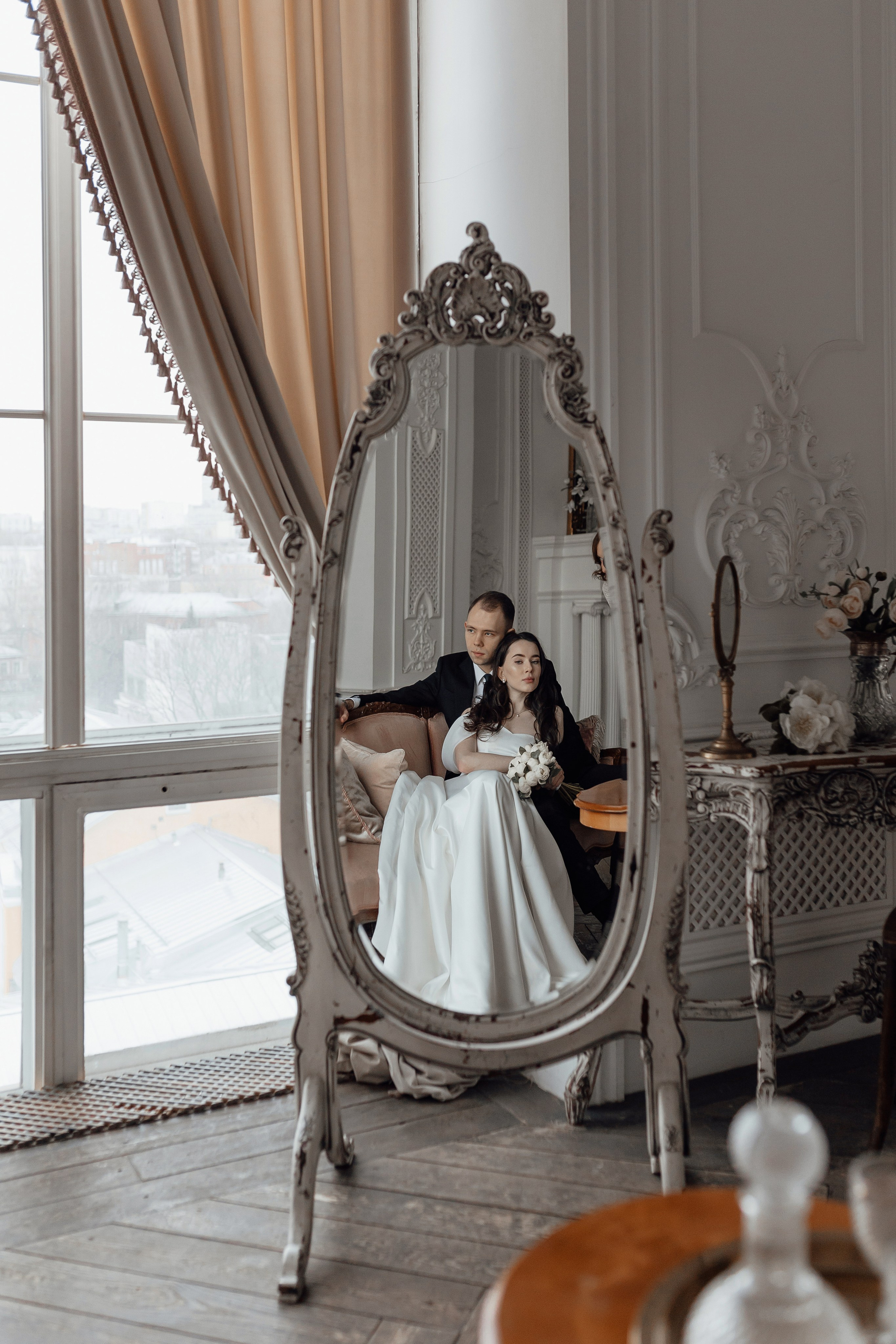 свадебная фотосессия в студии в Москве