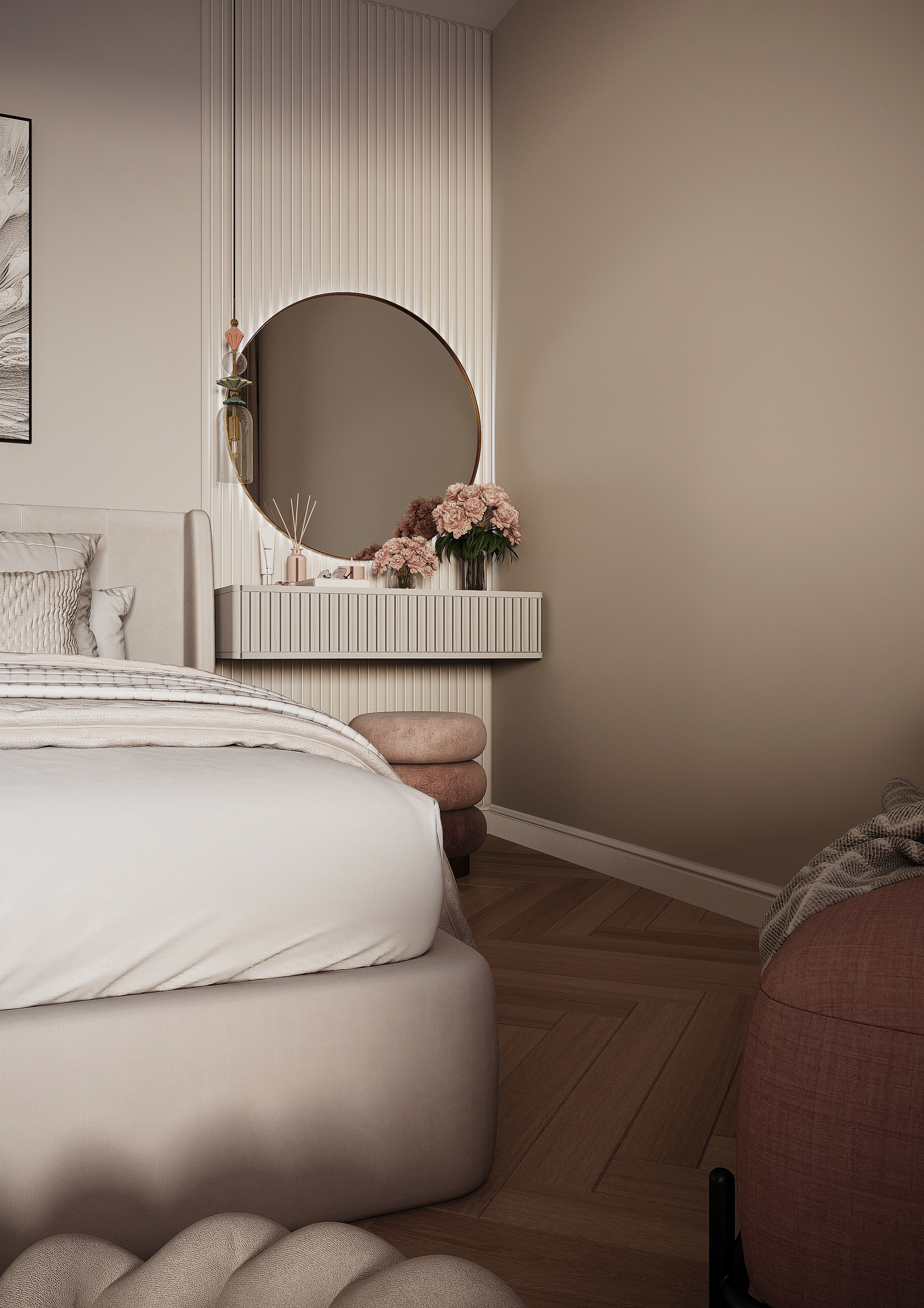 Просторная нежная квартира для милых девушек. Батракова Наталья дизайнер интерьеров Санкт-Петербург Москва Архангель