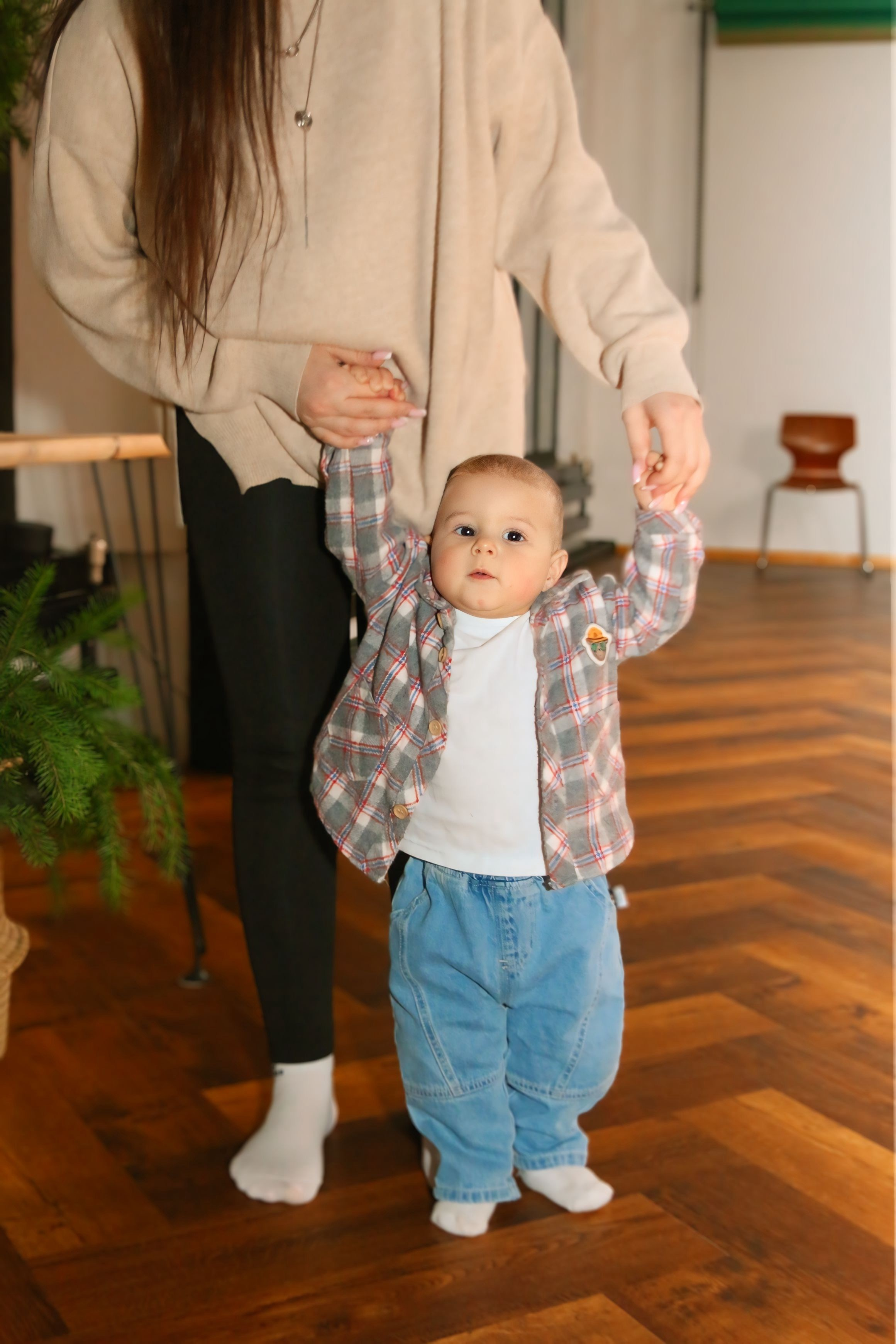 Новогодняя фотосессия мамы с сыном