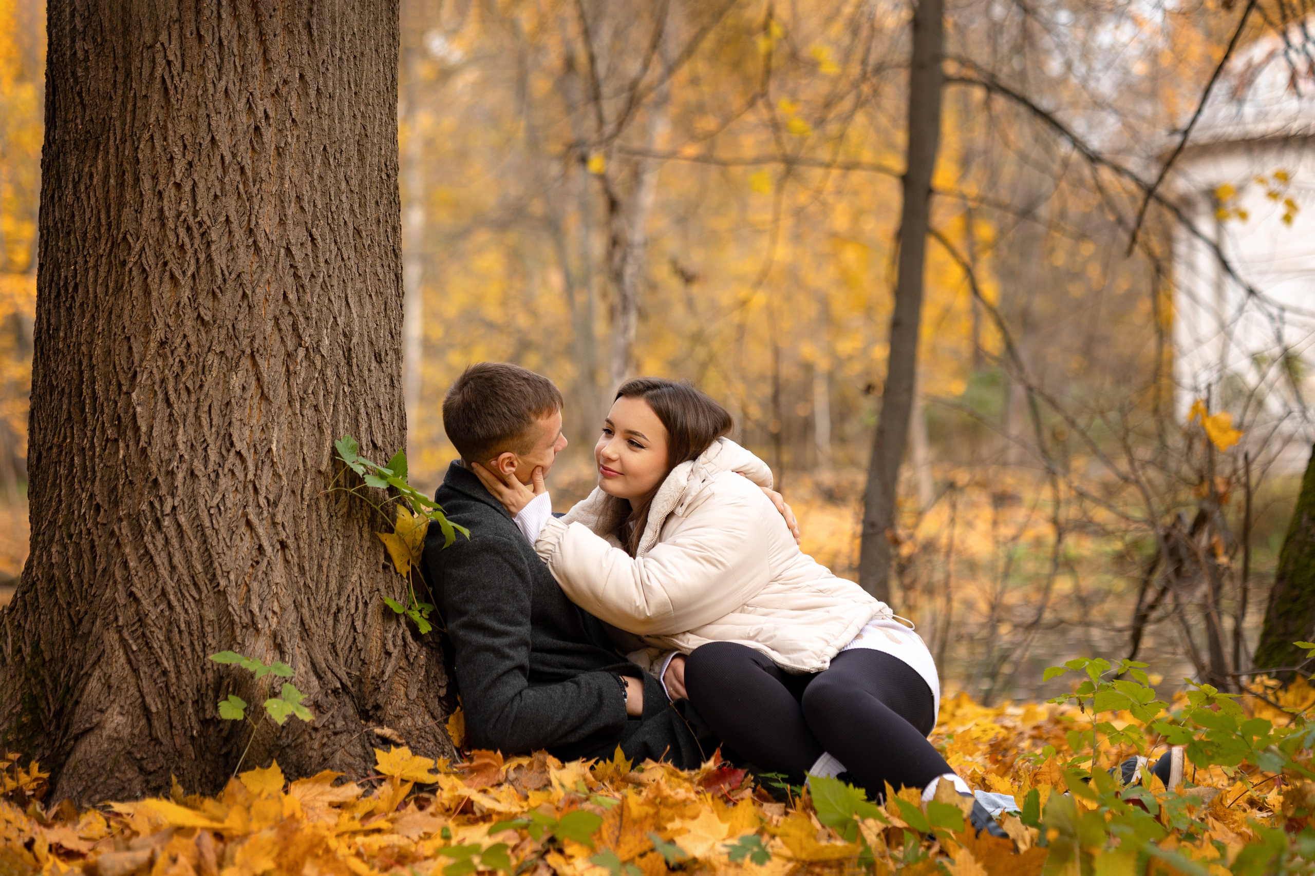 Осенняя фотосессия «История любви» в парке Быково