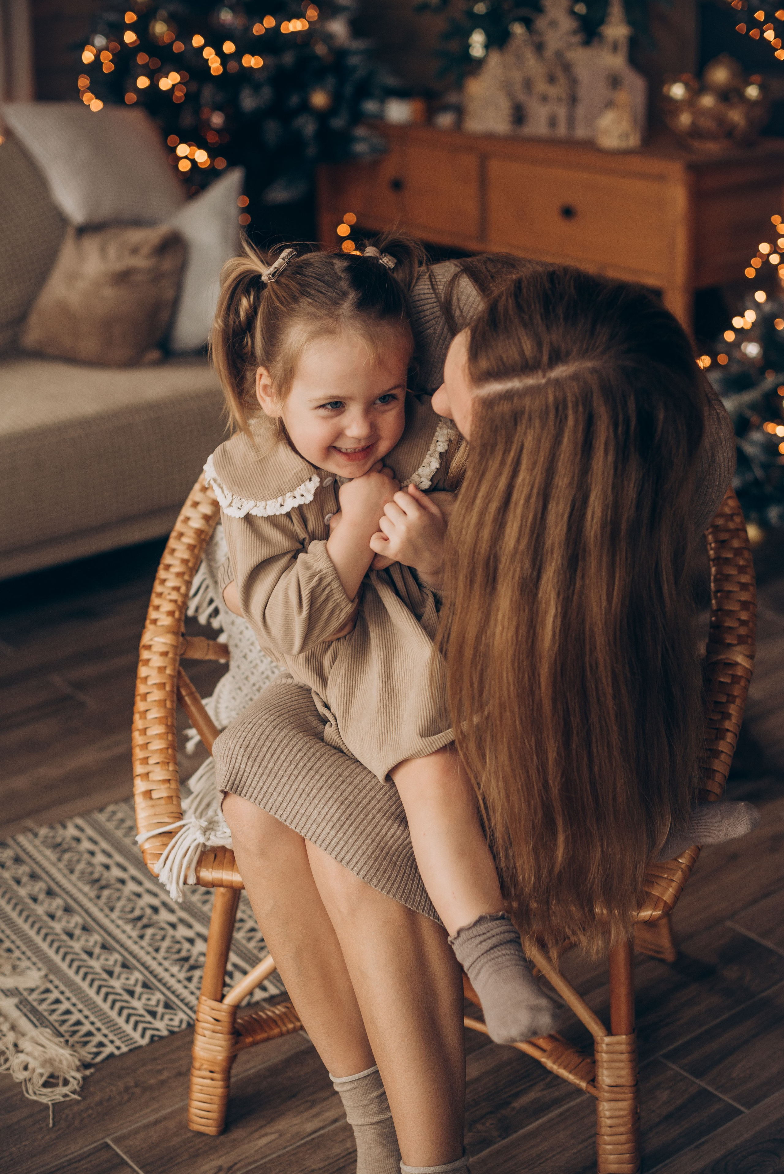 Семейная новогодняя фотосессия в студии. Семейный фотограф в Домодедово и Москве Елена Пичугина