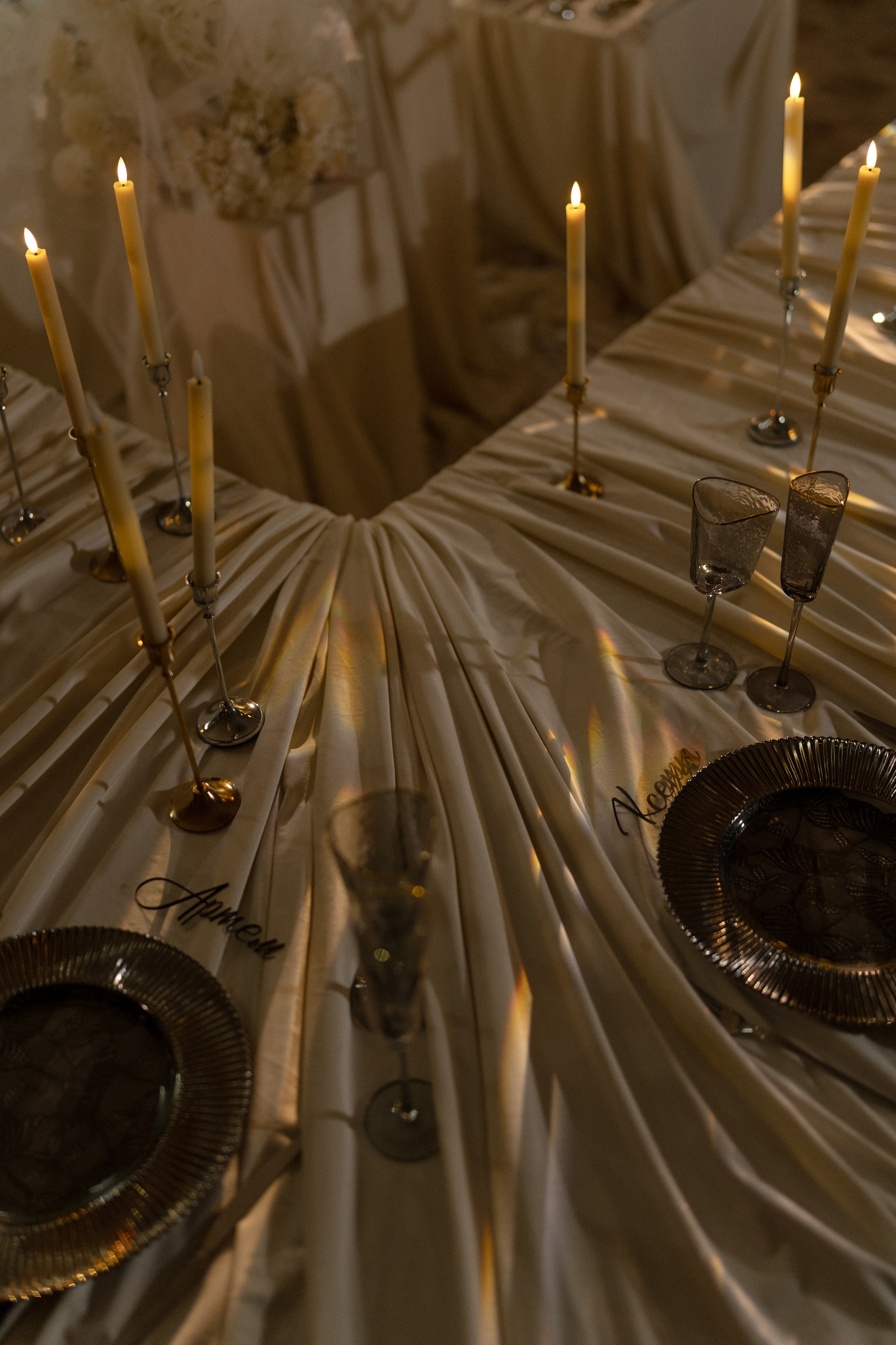 Ужин при свечах. Свадебный и репортажный фотограф Москва