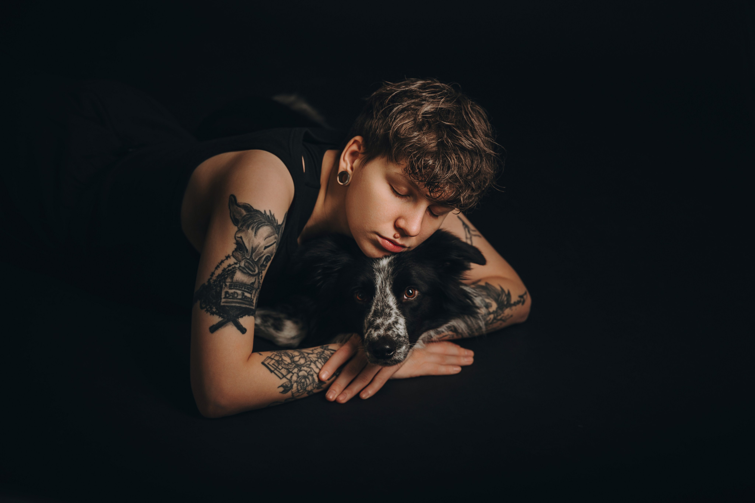 Настя, Рэги и Зена. Семейный фотограф анималист Ананьева Мария — Москва