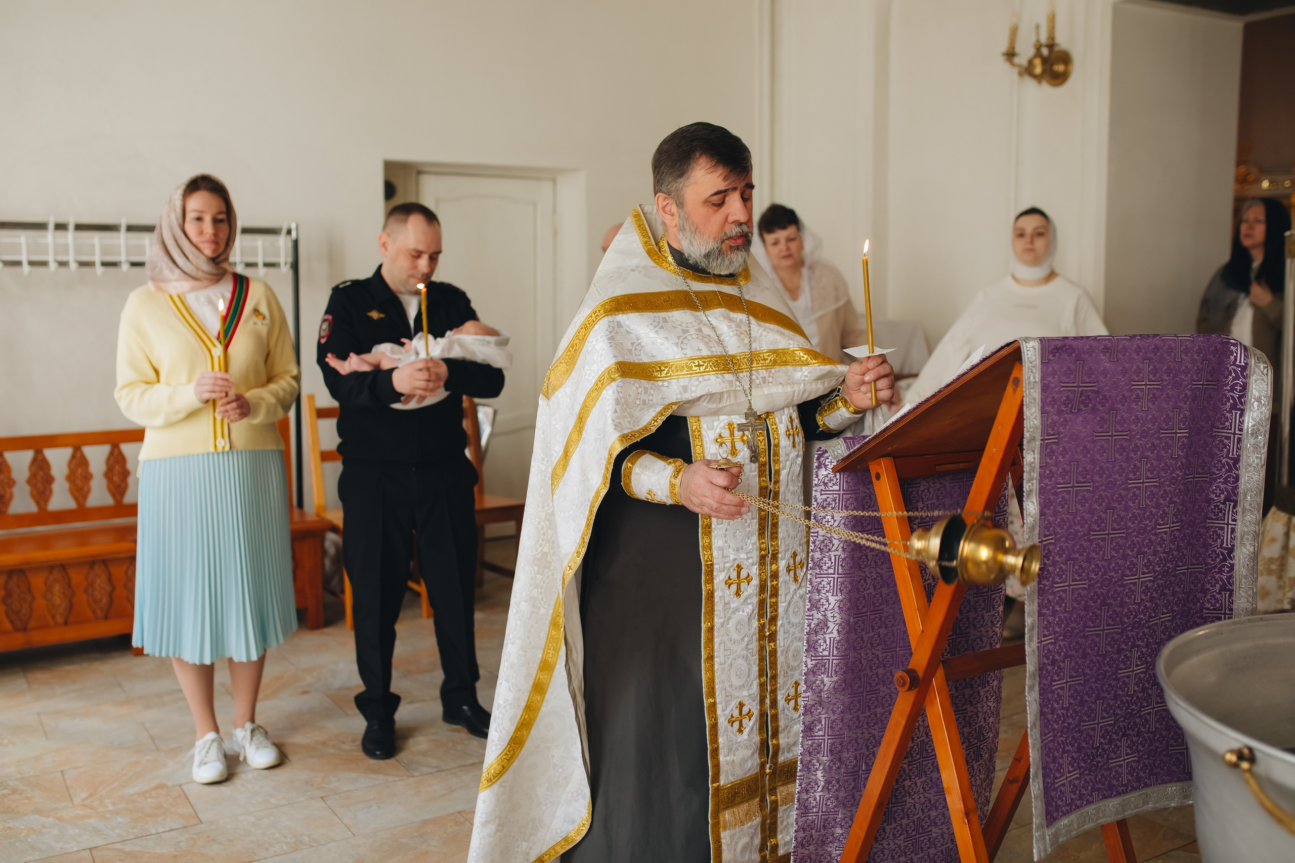 Крещение в светлом Храме. Семейный и детский фотограф в Москве Дорогова Екатерина