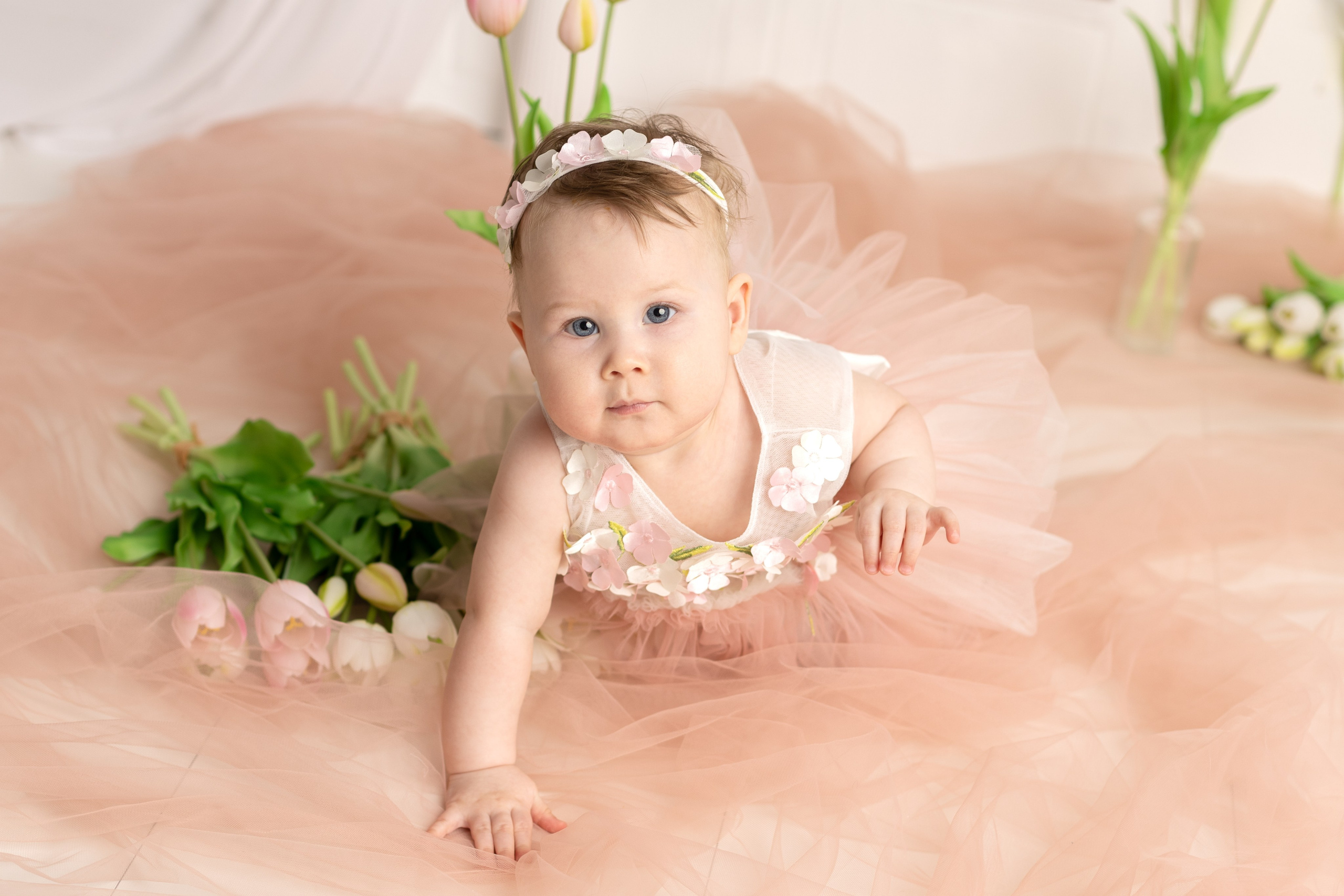 Весенний фотопроект для детей с рождения до года. Фотограф новорожденных, детский фотограф в г. Оренбурге Екатерина Козлова