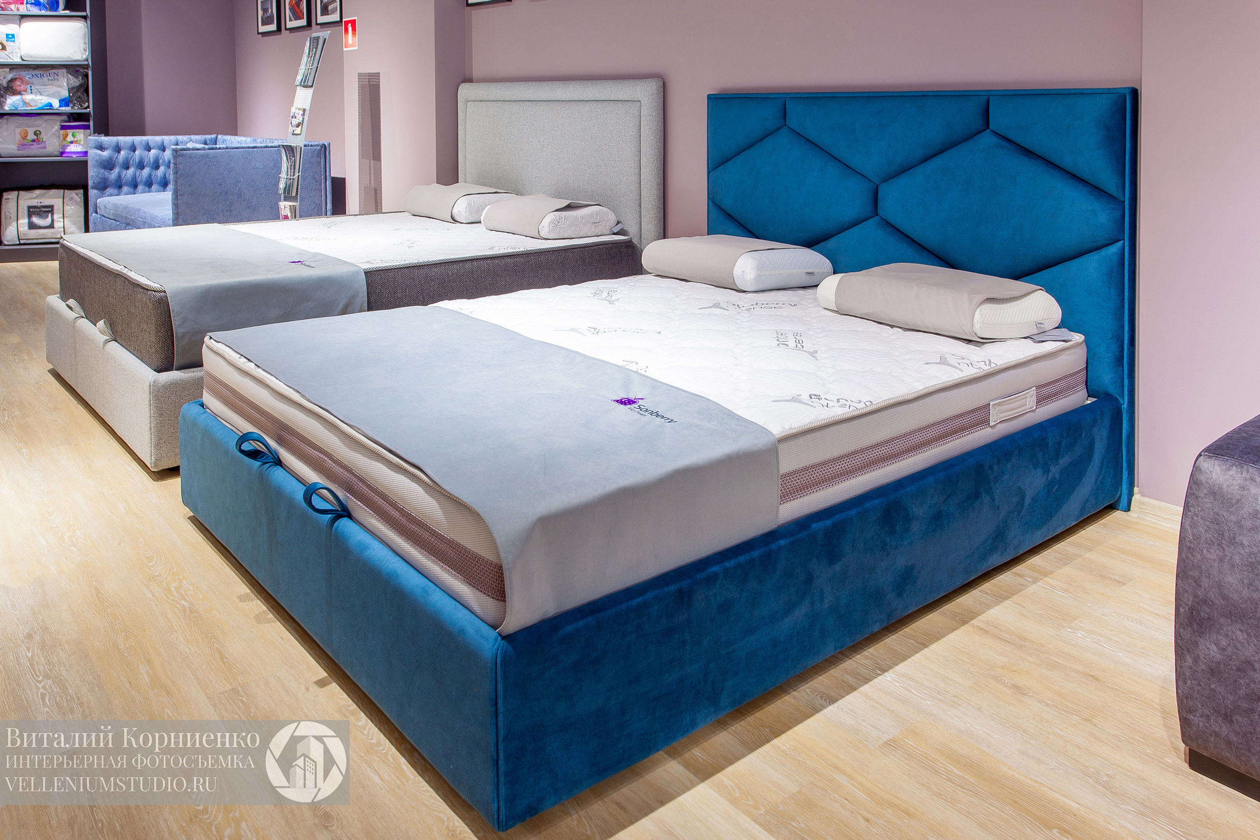 Интерьерная фотосъемка магазина кроватей в Краснодаре. Интерьерный фотограф Краснодар: профессионально по доступным ценам