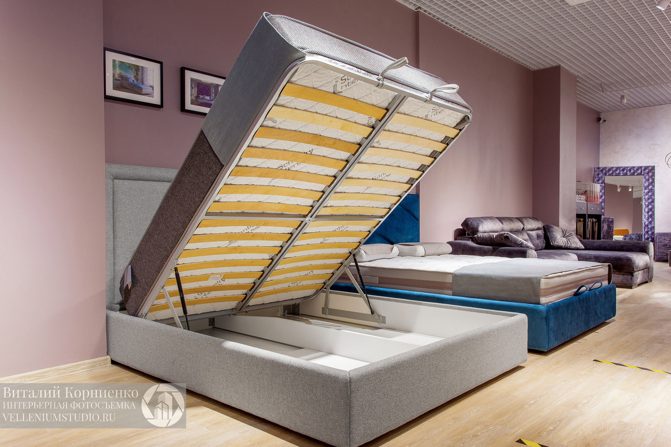 Интерьерная фотосъемка магазина кроватей в Краснодаре. Интерьерный фотограф Краснодар: профессионально по доступным ценам