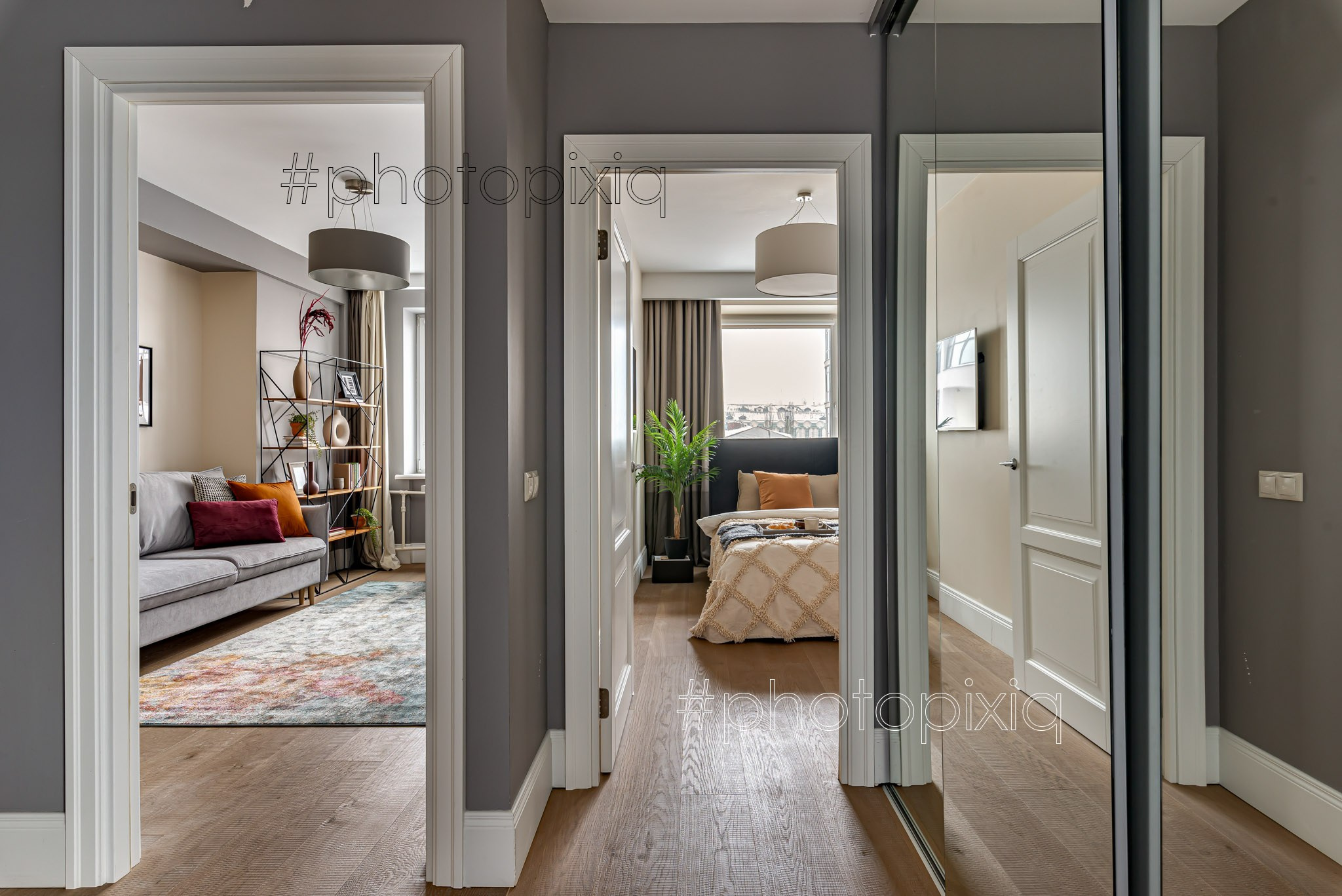 Интерьерный фотограф Кузнецов Сергей - фото дизайна кабинета в квартире от J&M studio 