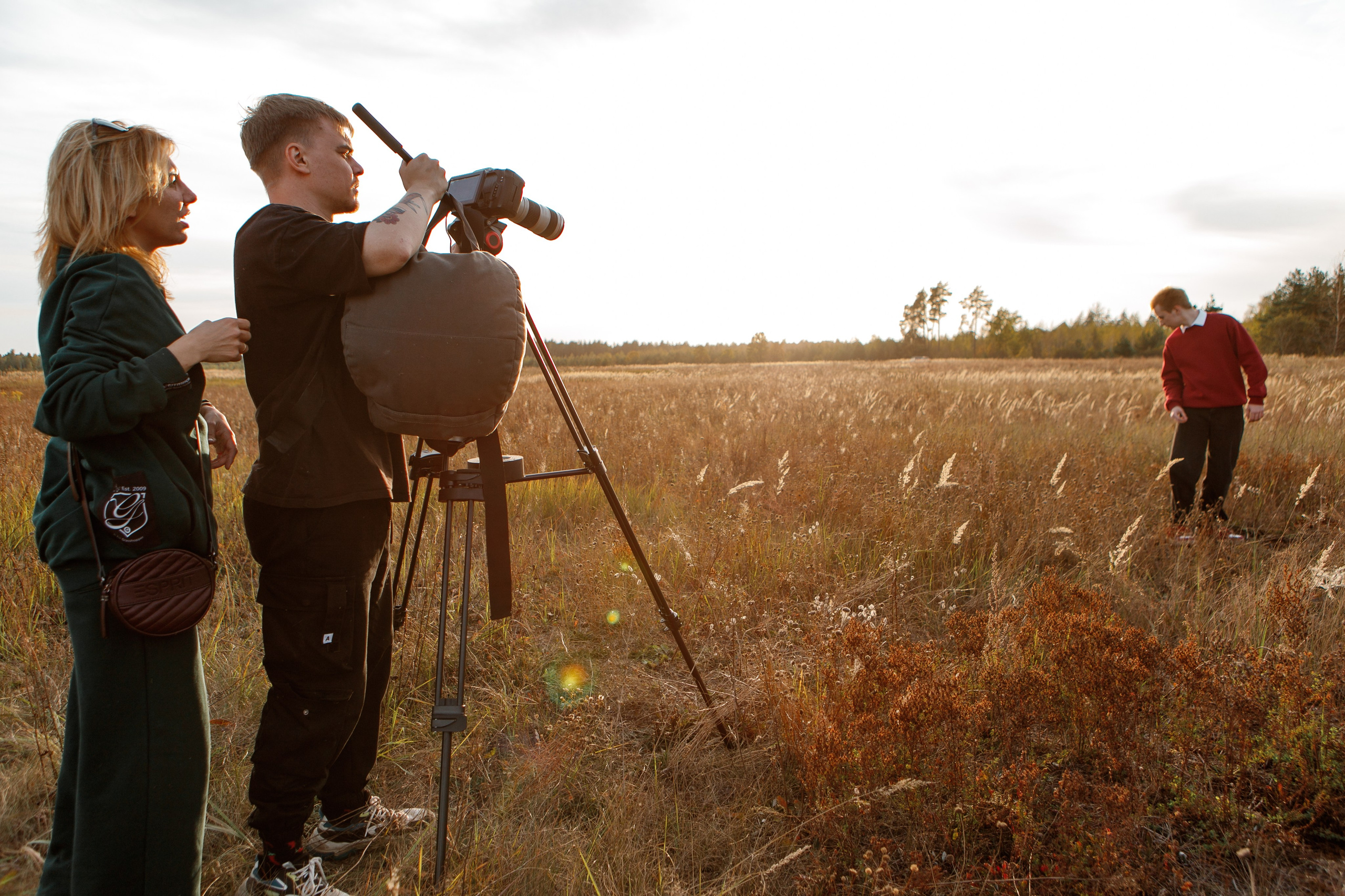 Backstage. Съемка клипа в поле. Фотограф Анастасия Кулешова