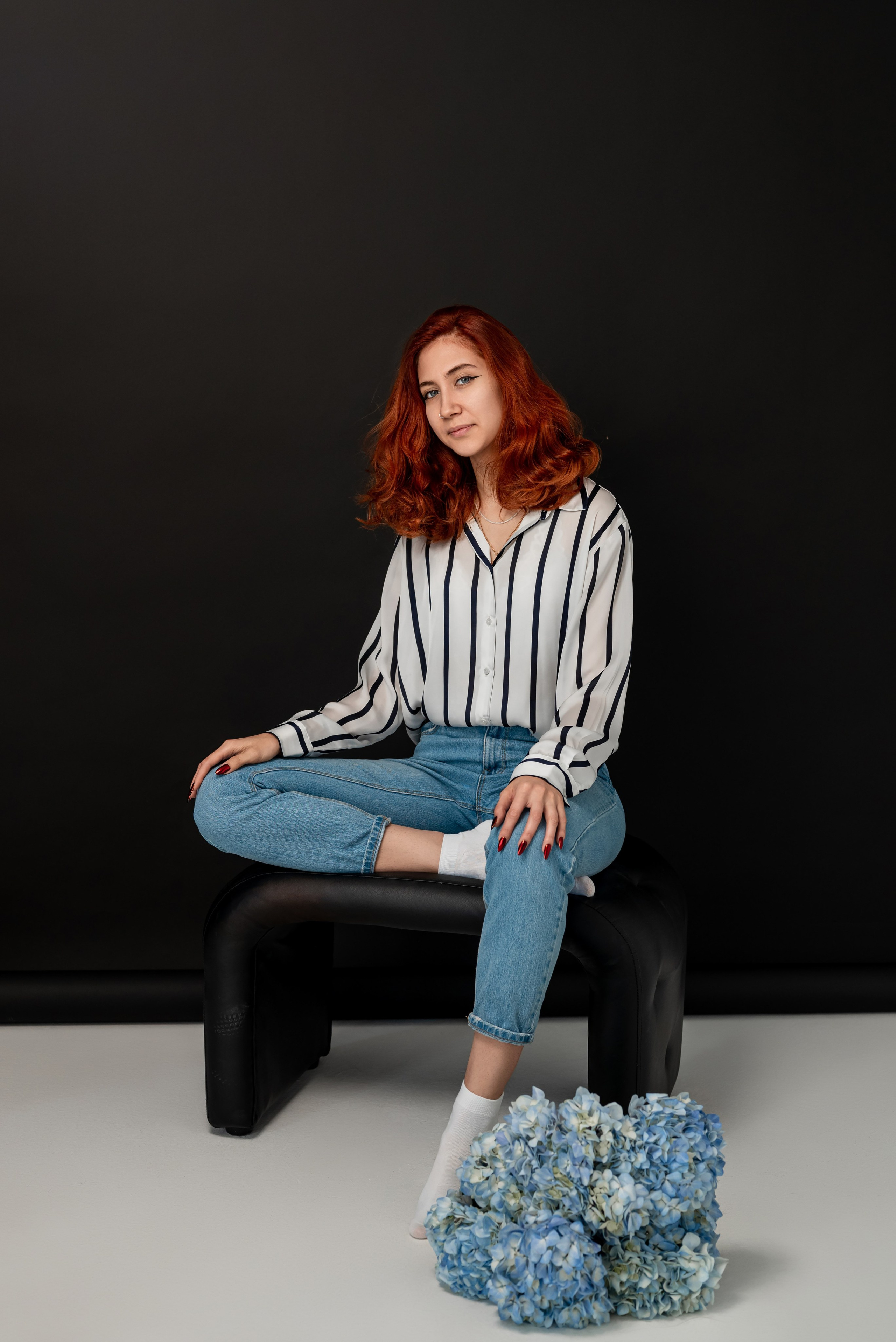 Фотопроект с голубыми гортензиями. Фотограф в городе Салават