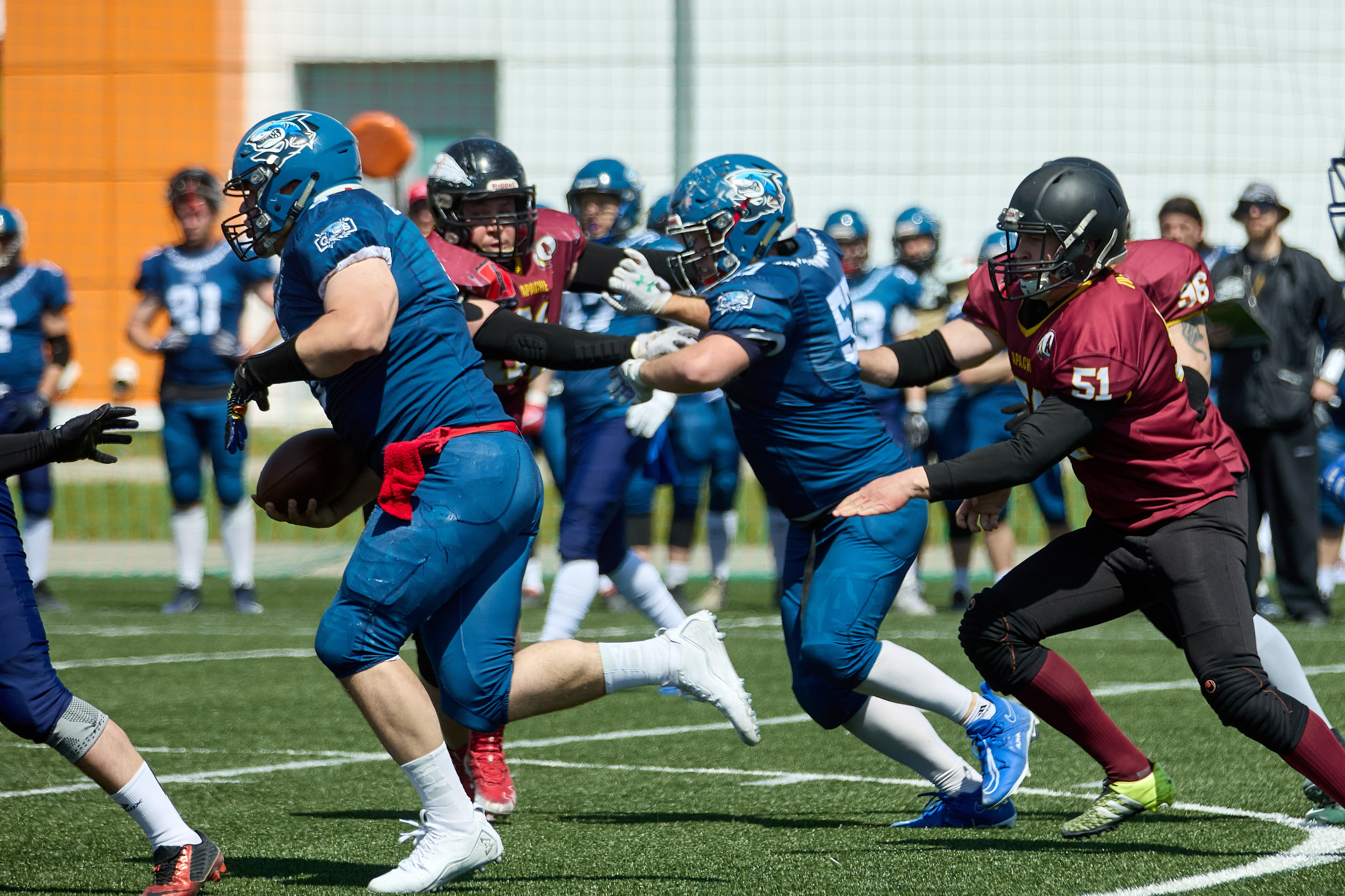 Американский футбол. Матч Чемпионата России. Светлана Родионова — фотограф спортивный и не только