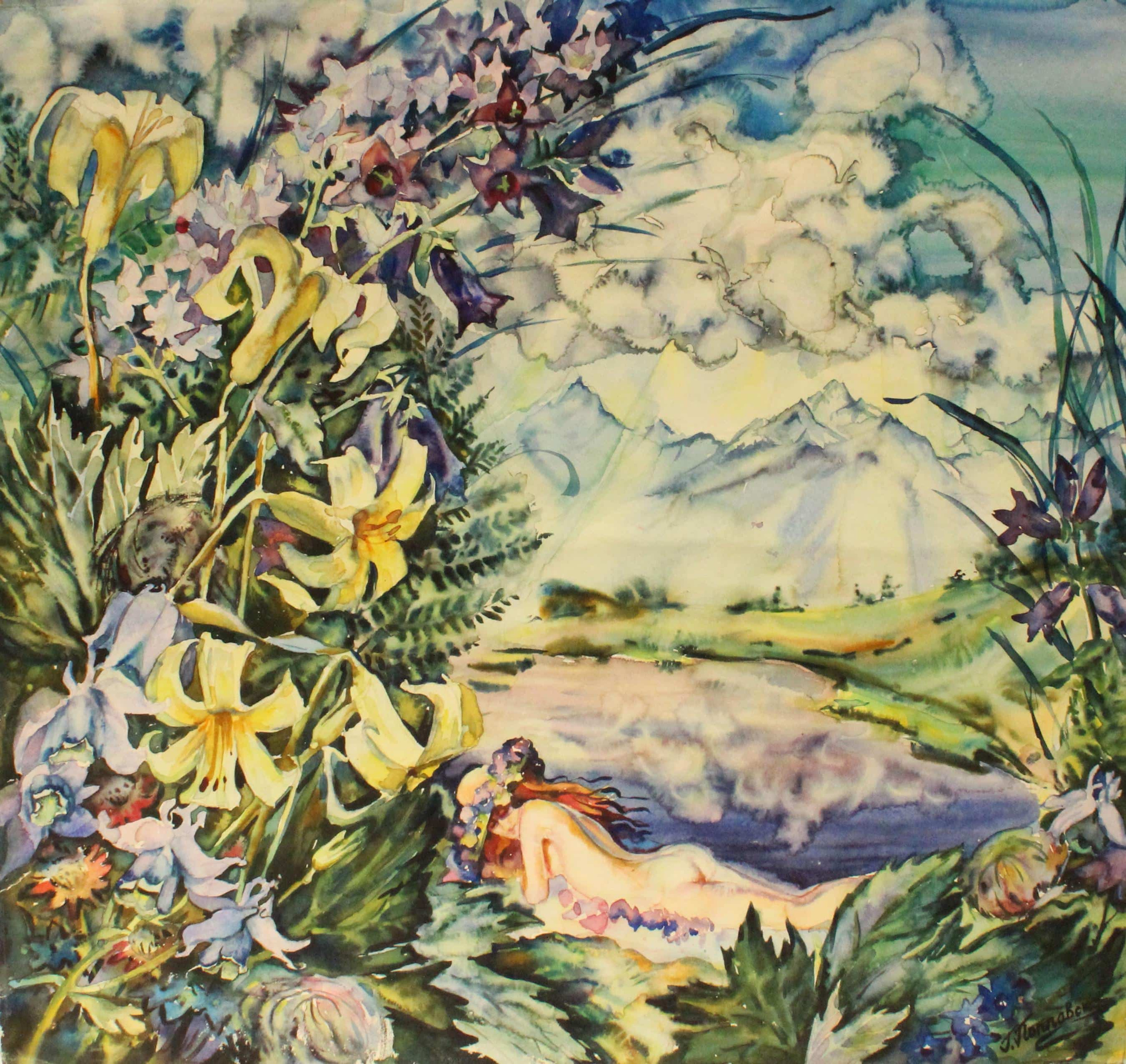 Акварель Галины Поплавской в интерьере. Свет акварели Галины Поплавской