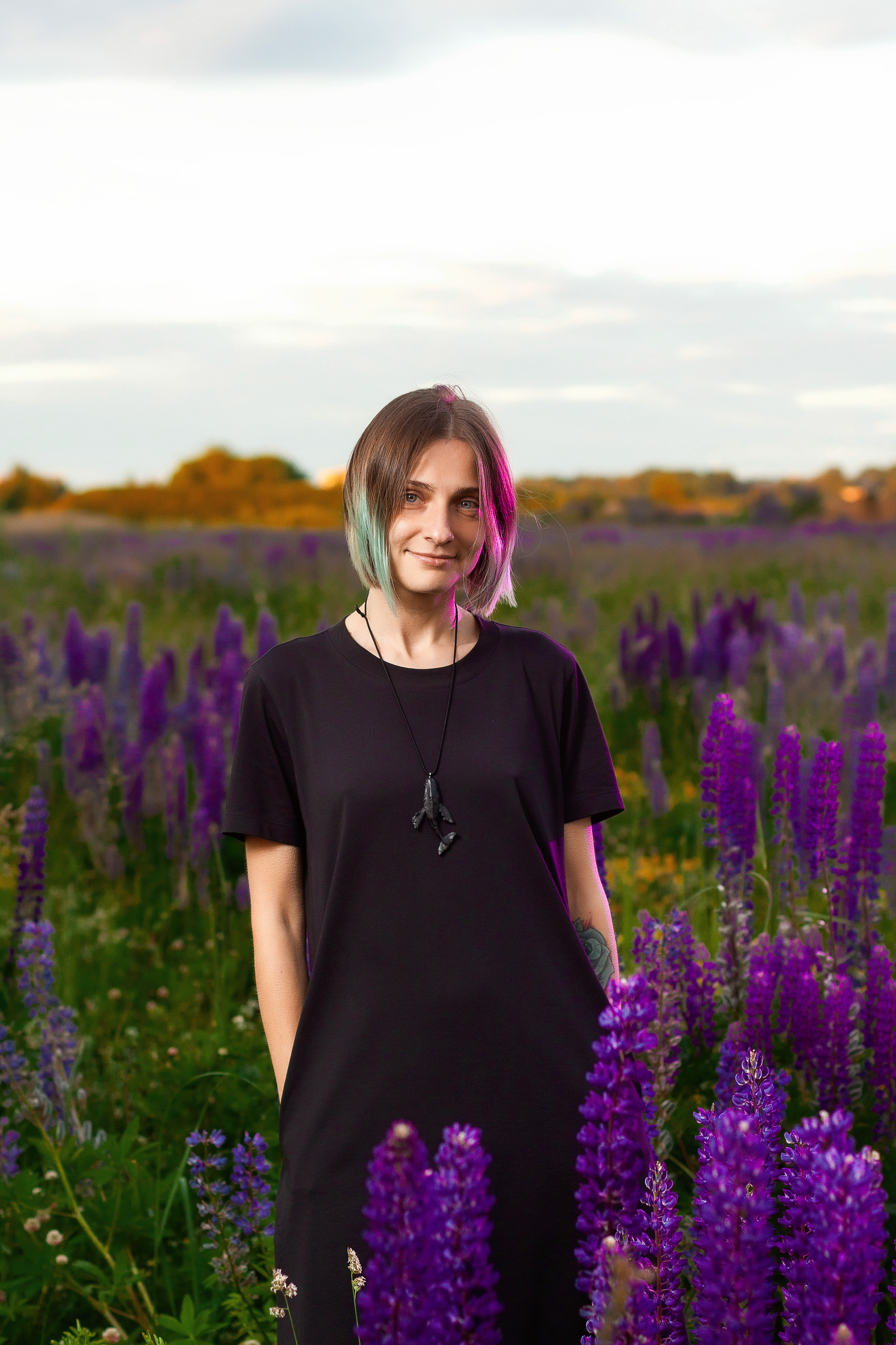 Съёмка в люпинах. Юля и Ксюша. Артем Ершов. Фотограф, Тверь