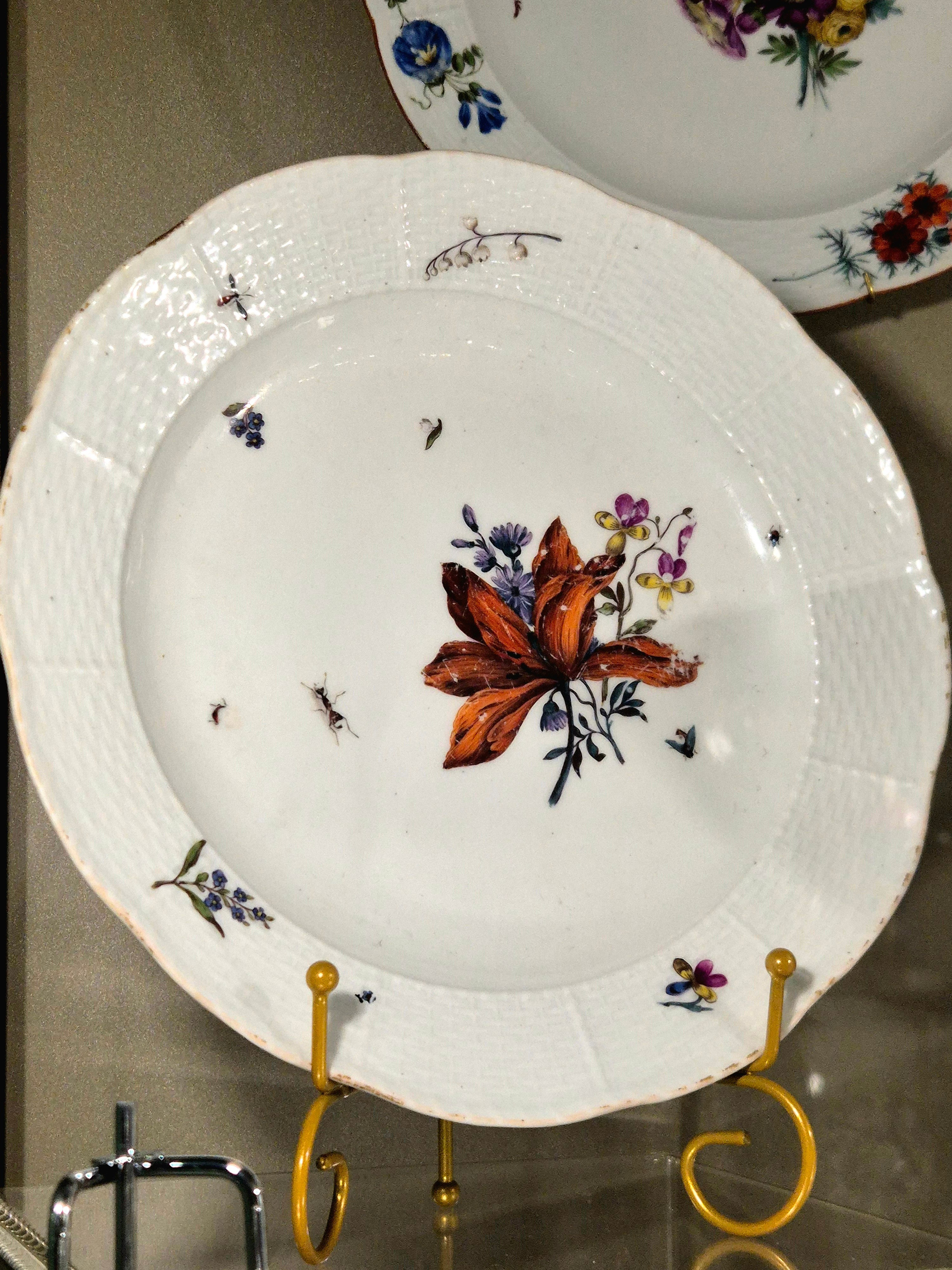 Майсоновский фарфор. Отличительная черта - насекомые, которыми на первых образцах маскировали дефекты, а позже стало фирменным знаком