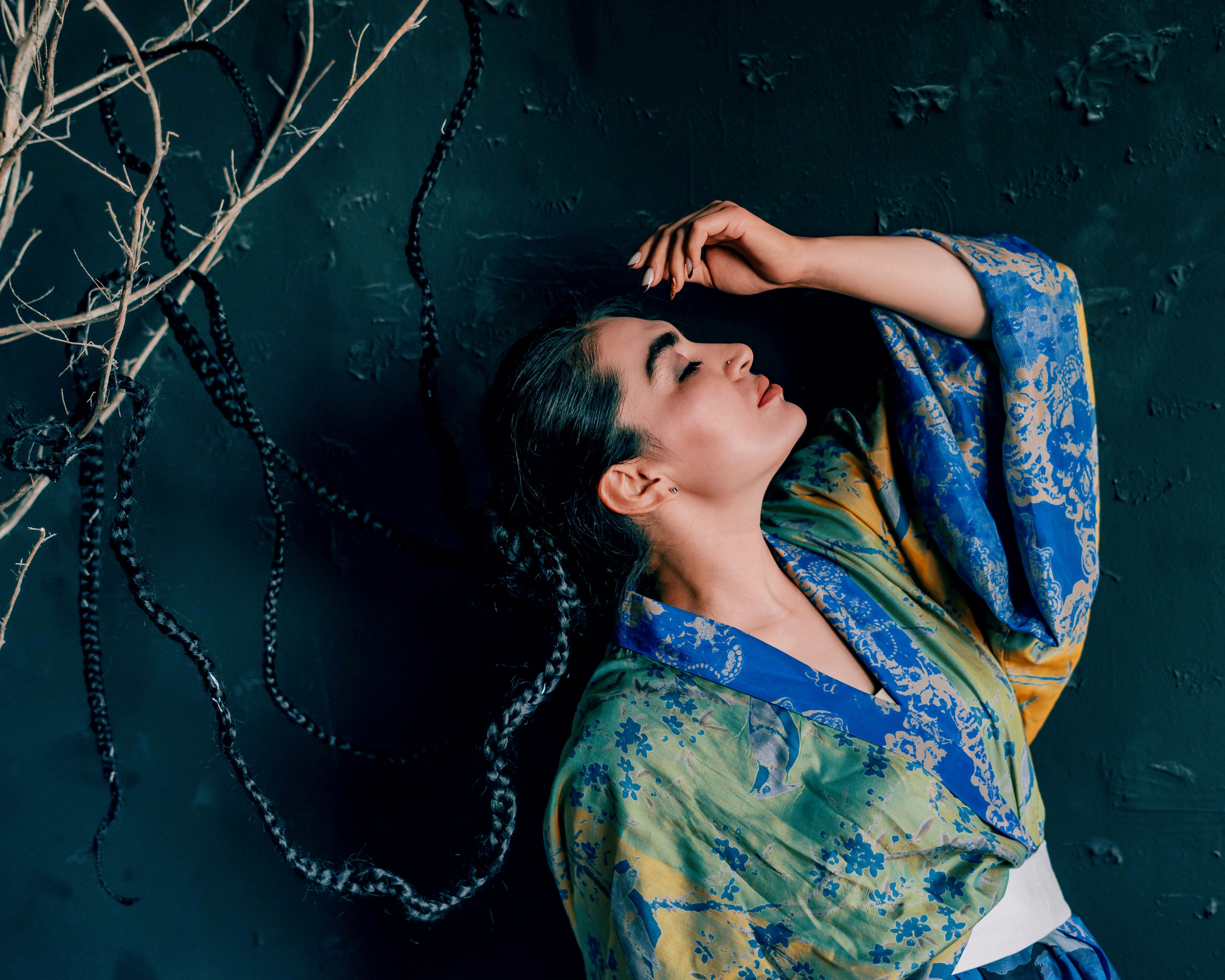 Фотосъёмка дизайнерской коллекции для бренда кимоно