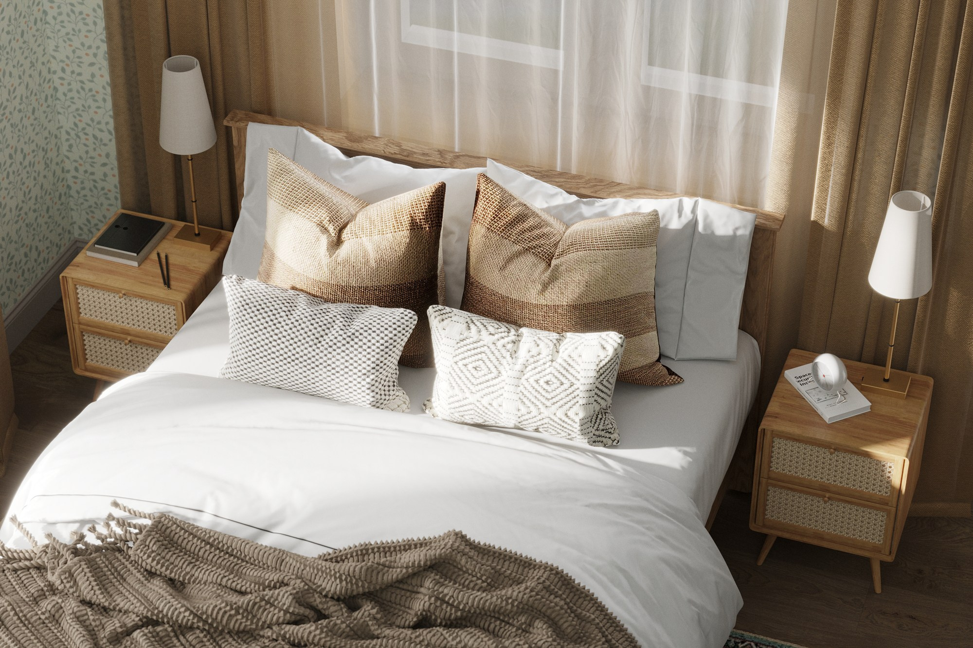 Визуализация интерьера дома в деревне Калки. 3d визуализатор marybond3d