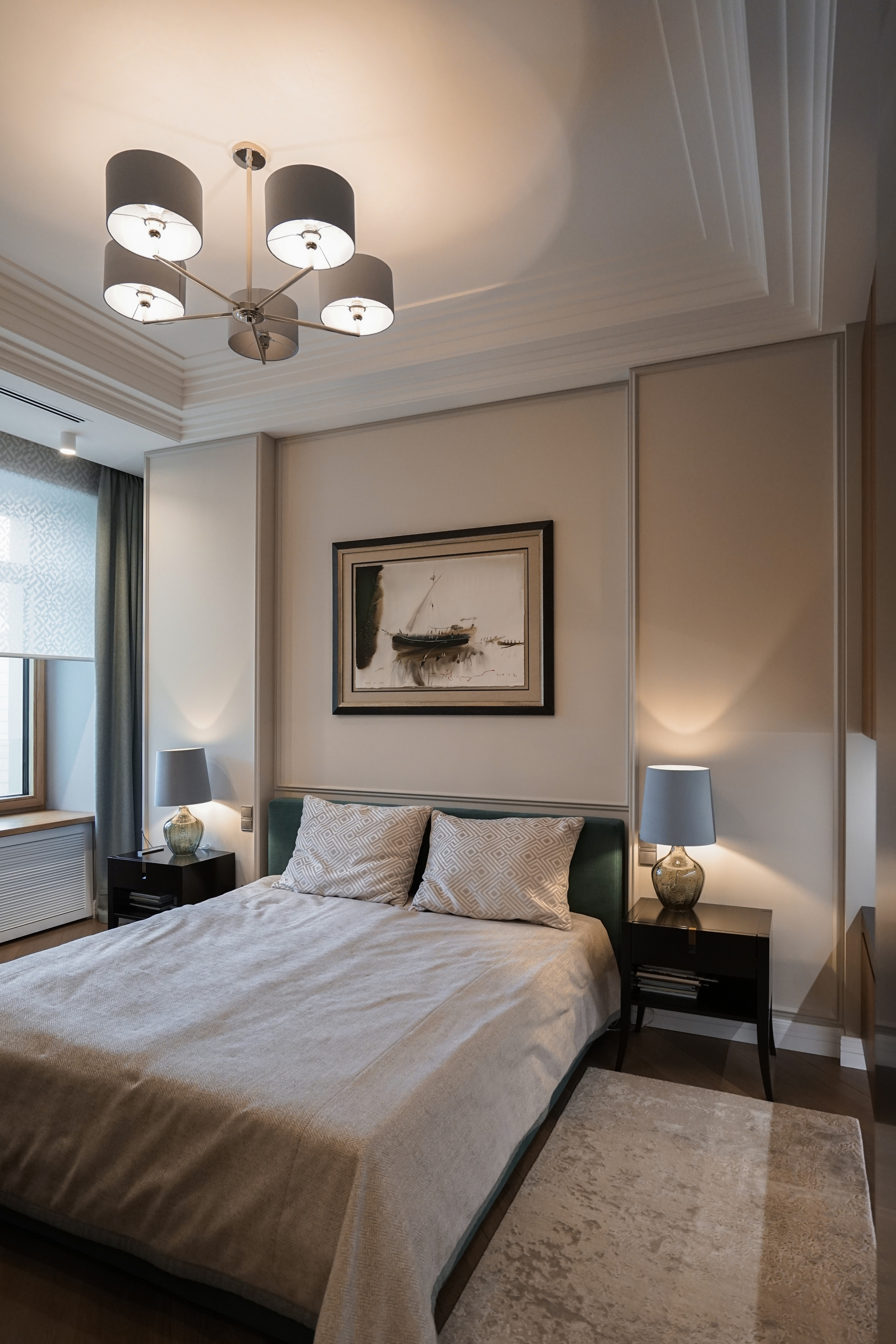 Уютная спальня в спокойном стиле 