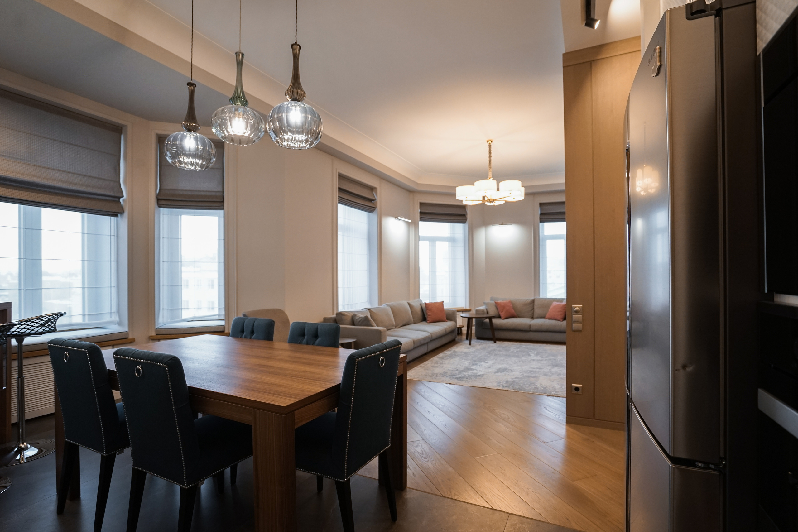 Гостиная совмещенная с кухней