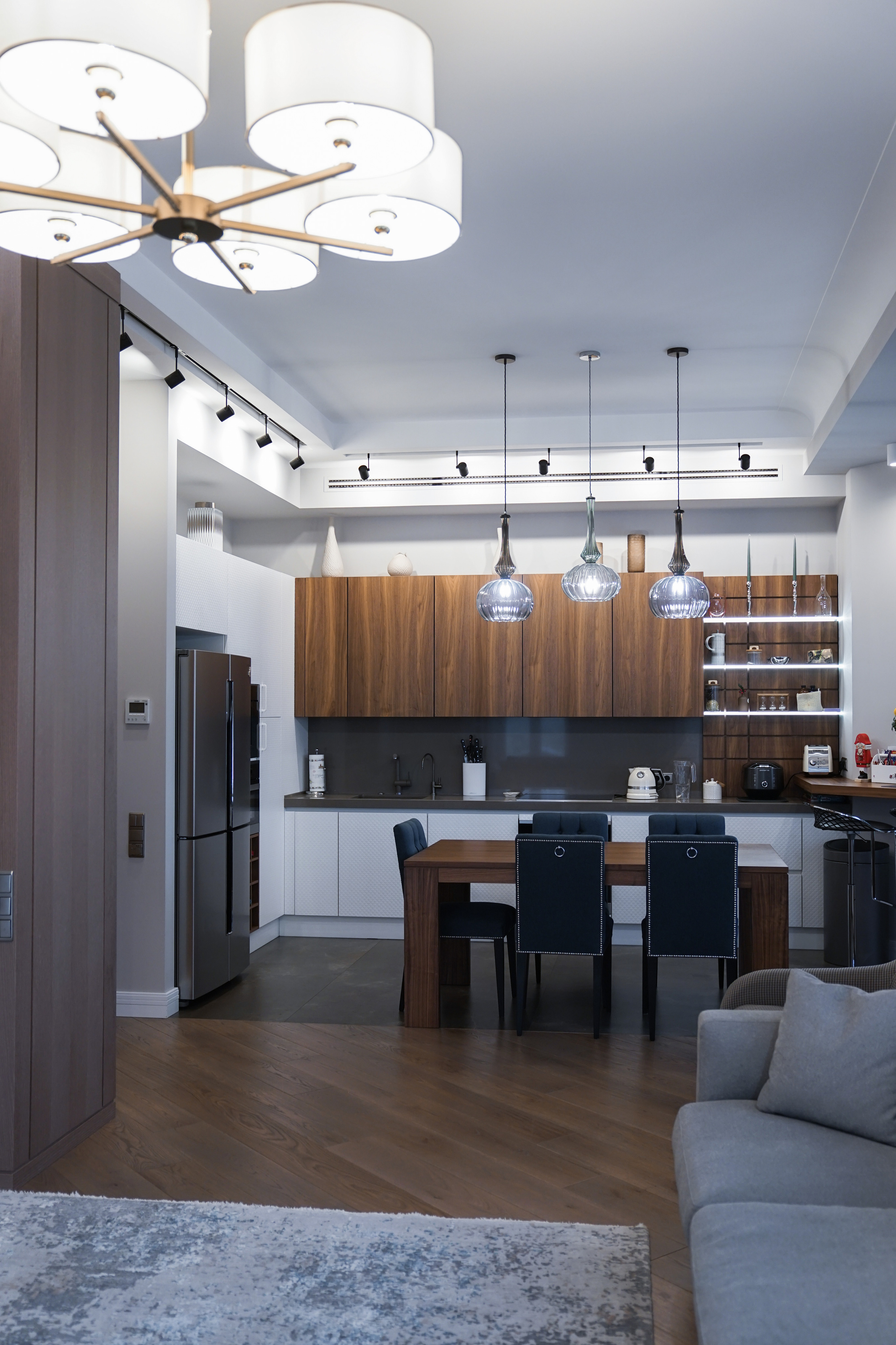 Гостиная совмещенная с кухней