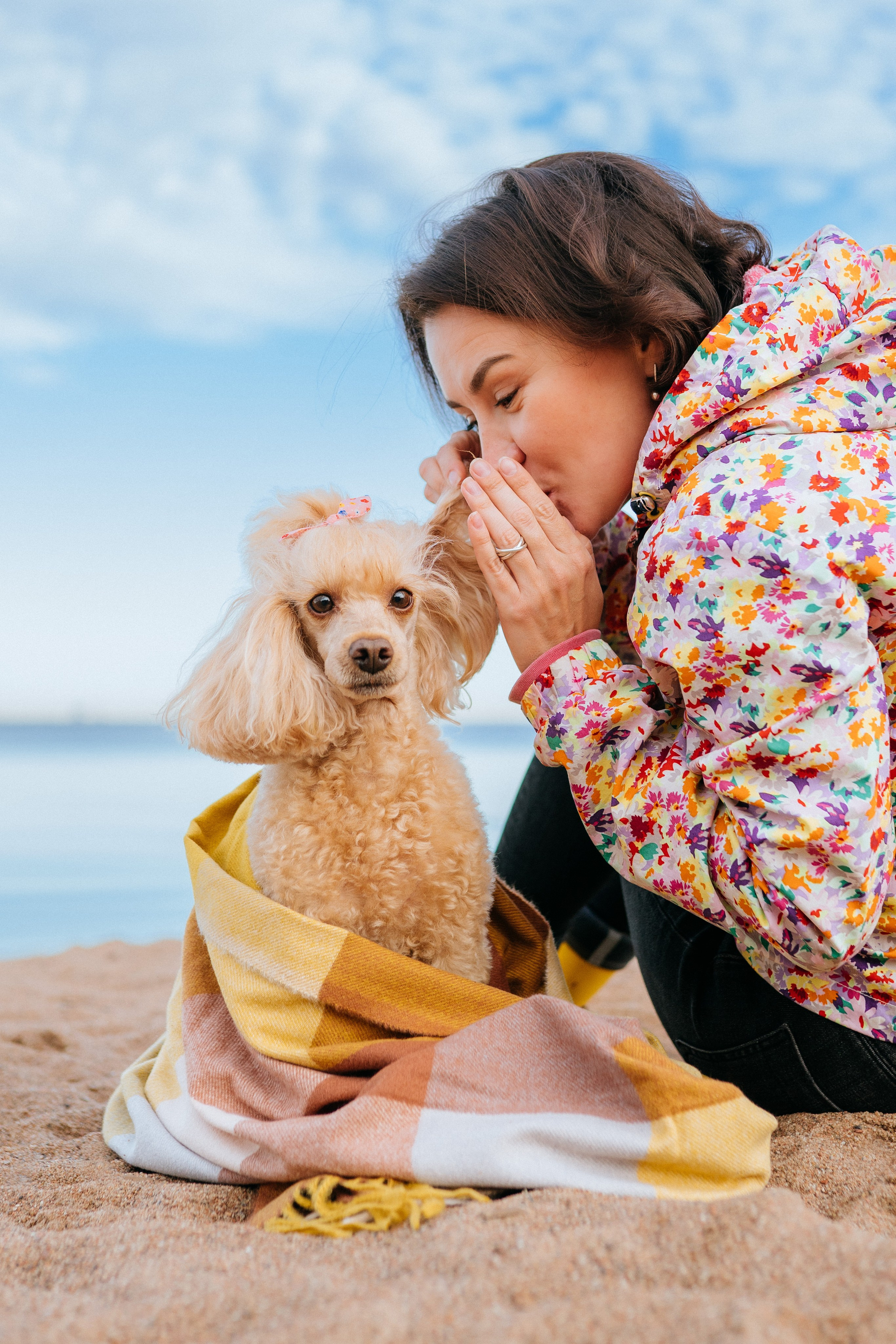 Фотосессия с собакой на пляже. Фотограф анималист в Спб недорого Олеся Майорова
