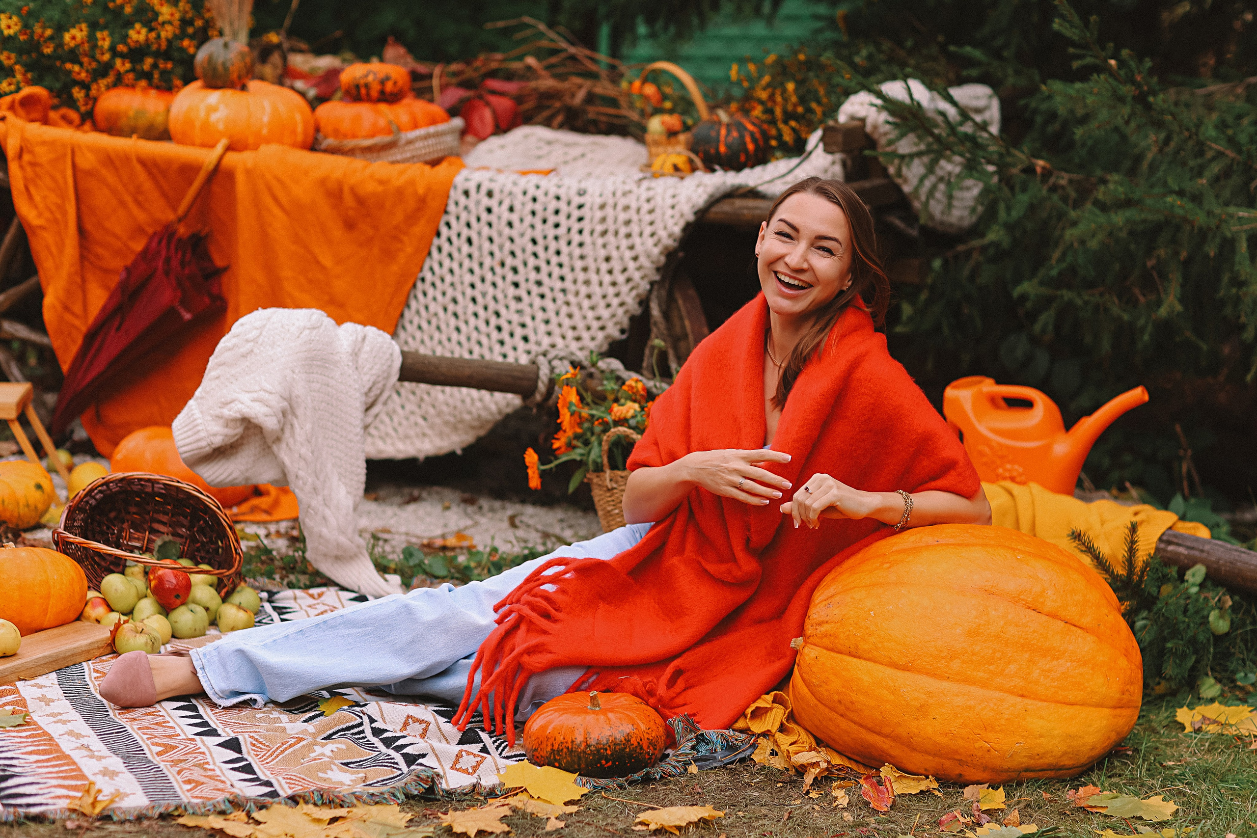 Тыквы. Семейный фотограф Тюмень, фотограф на роды Салмина Мария