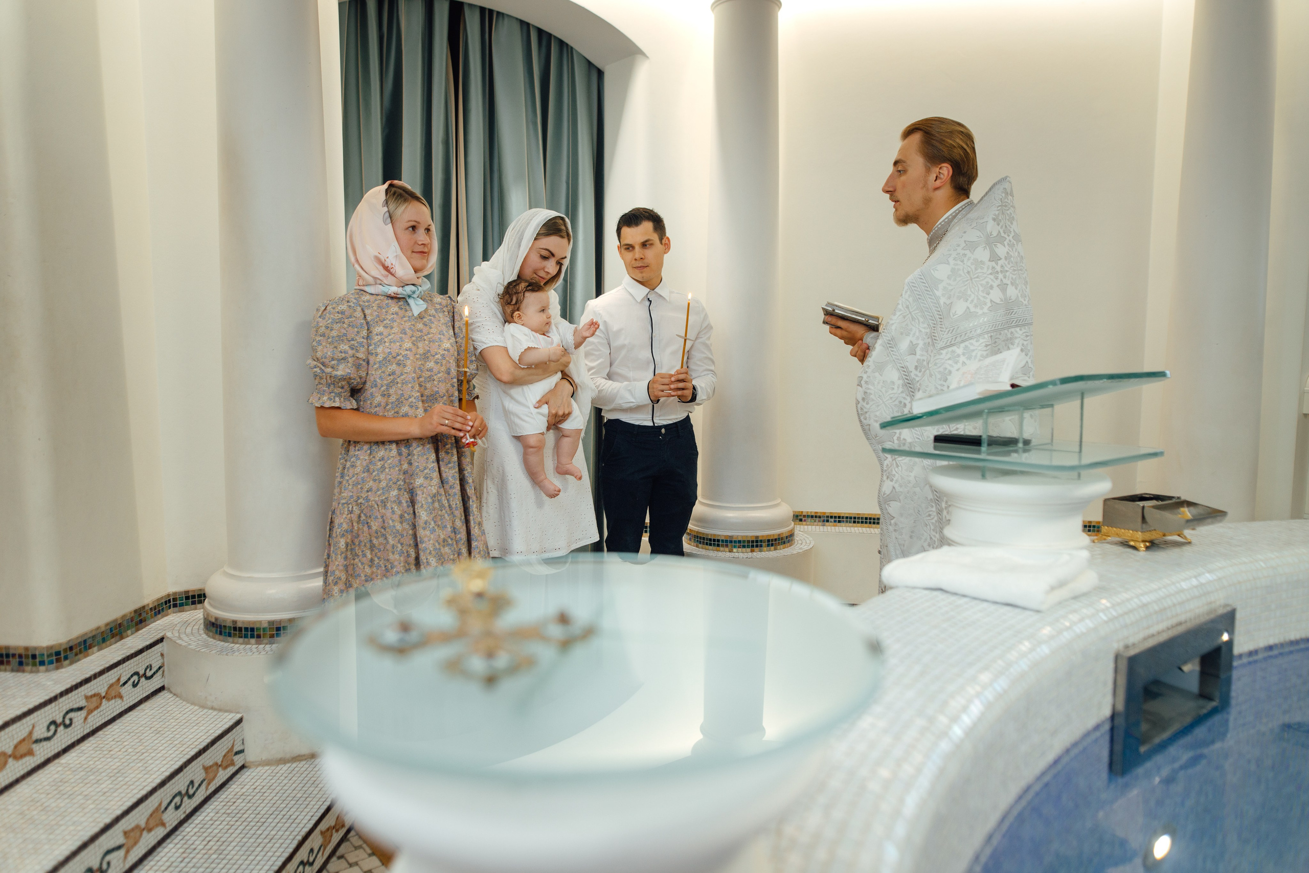 Крещение Аделины, храм Святой Троицы, июль 2024