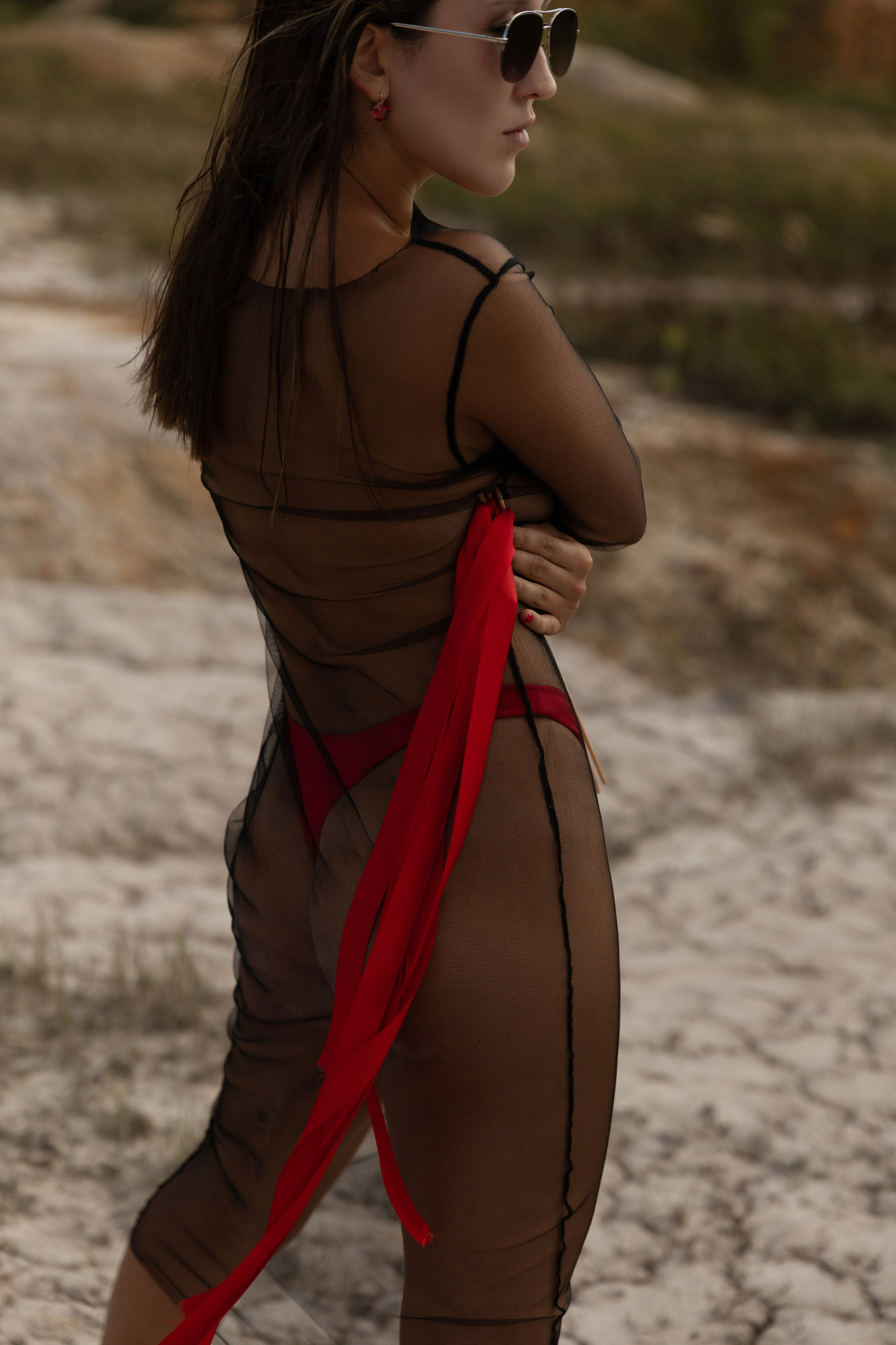 Александра «Red ribbons». Фотограф Мария Щеголькова. Чувственный женский портрет