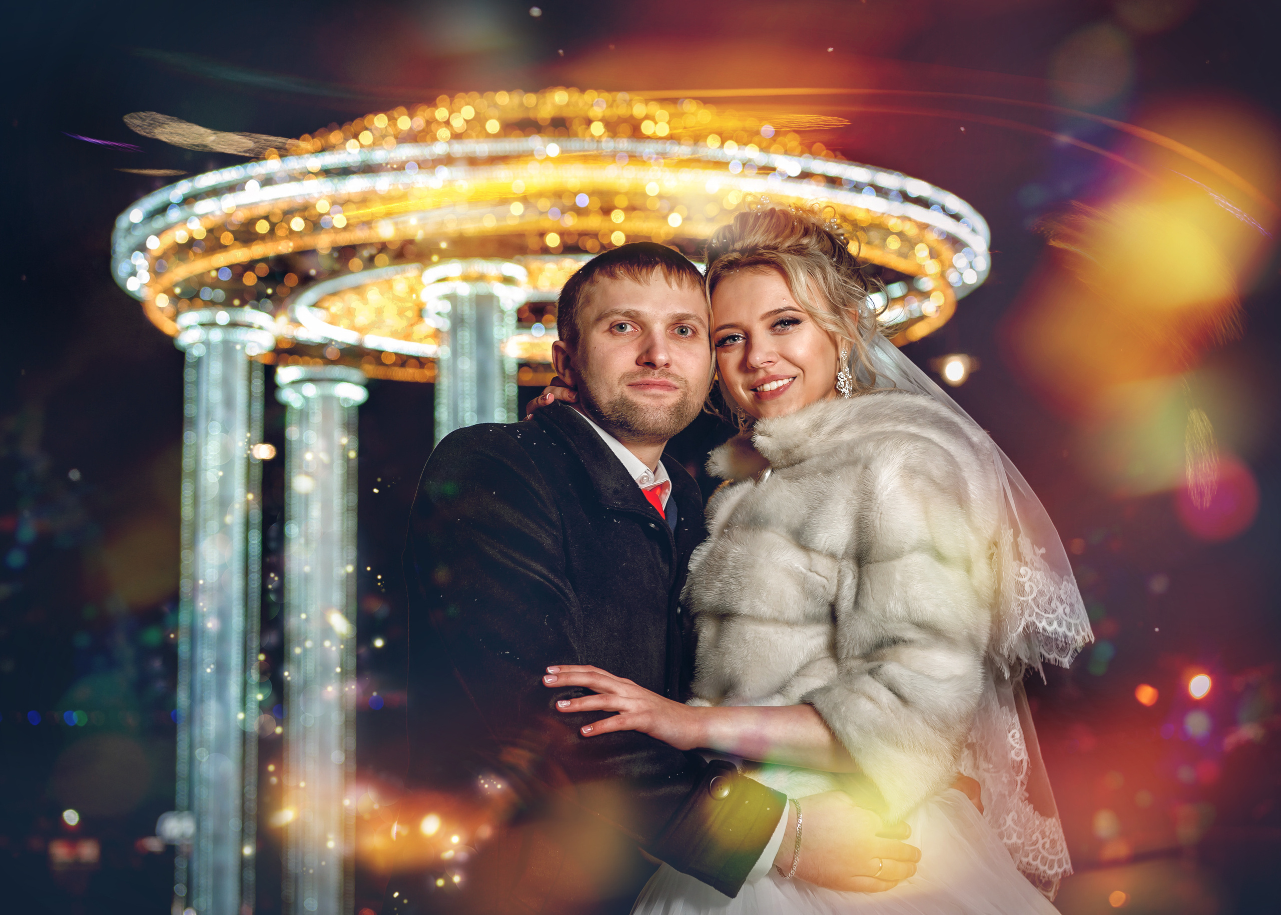 Примеры зимних свадебных фотографий