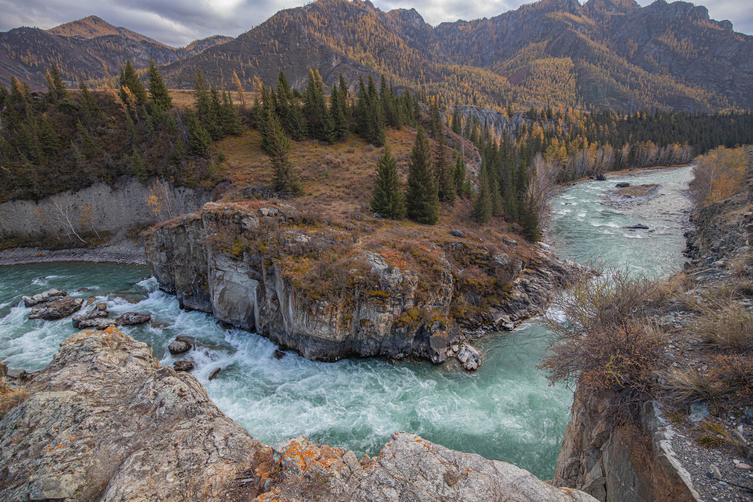 Река Чуя осенью, Пейзаж, Артем Федоров, Новосибирск
