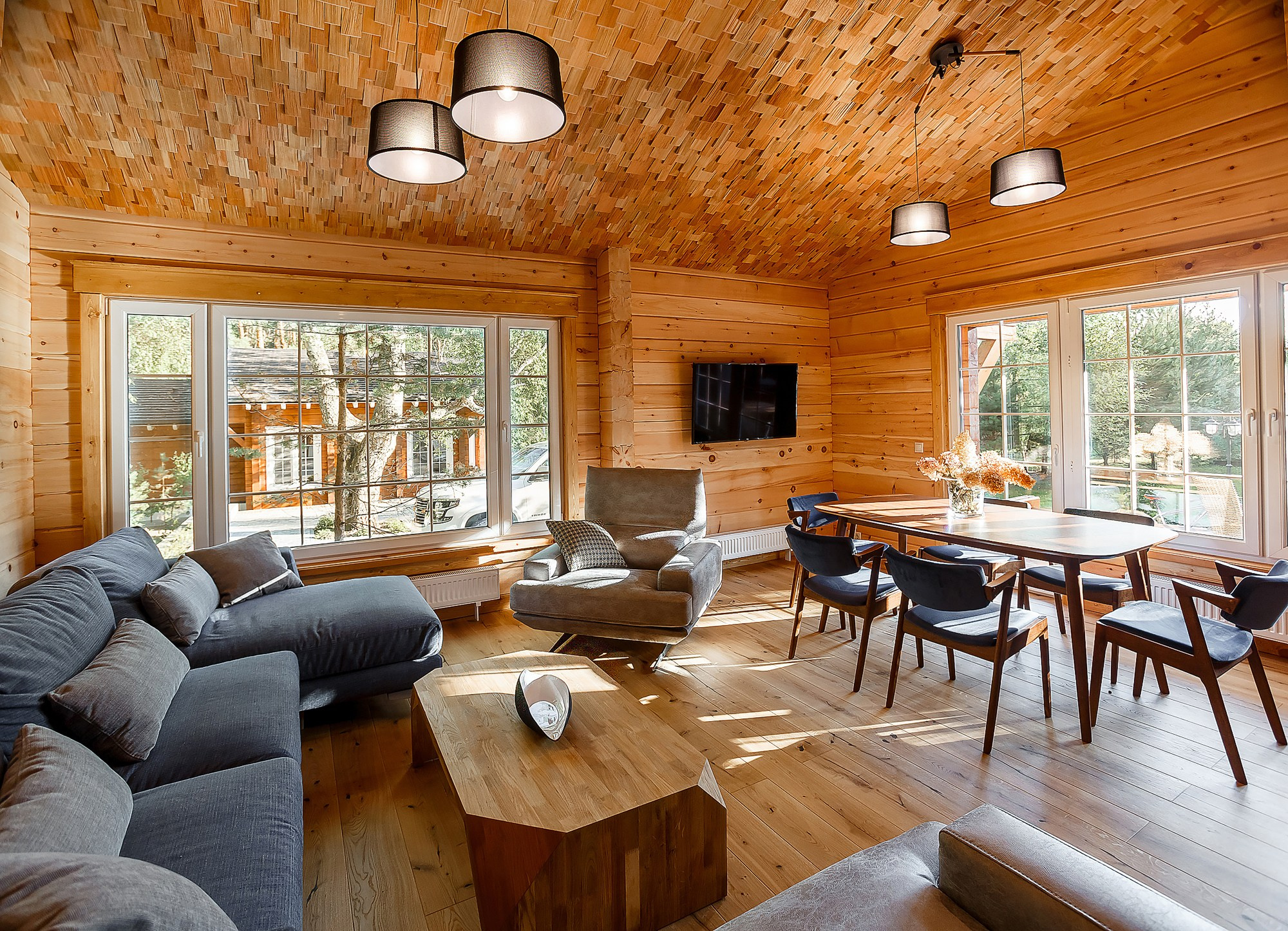 Фотосъемка интерьера гостиной загородного отеля