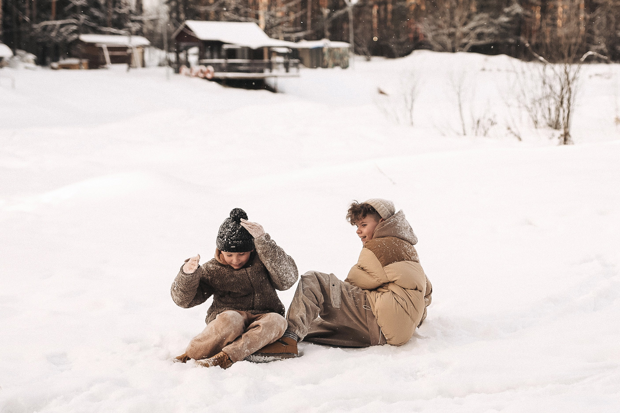 Кристина, Виктор, Марк, Тима и Люси, зимняя история. Семейный фотограф в Москве Марина Петра