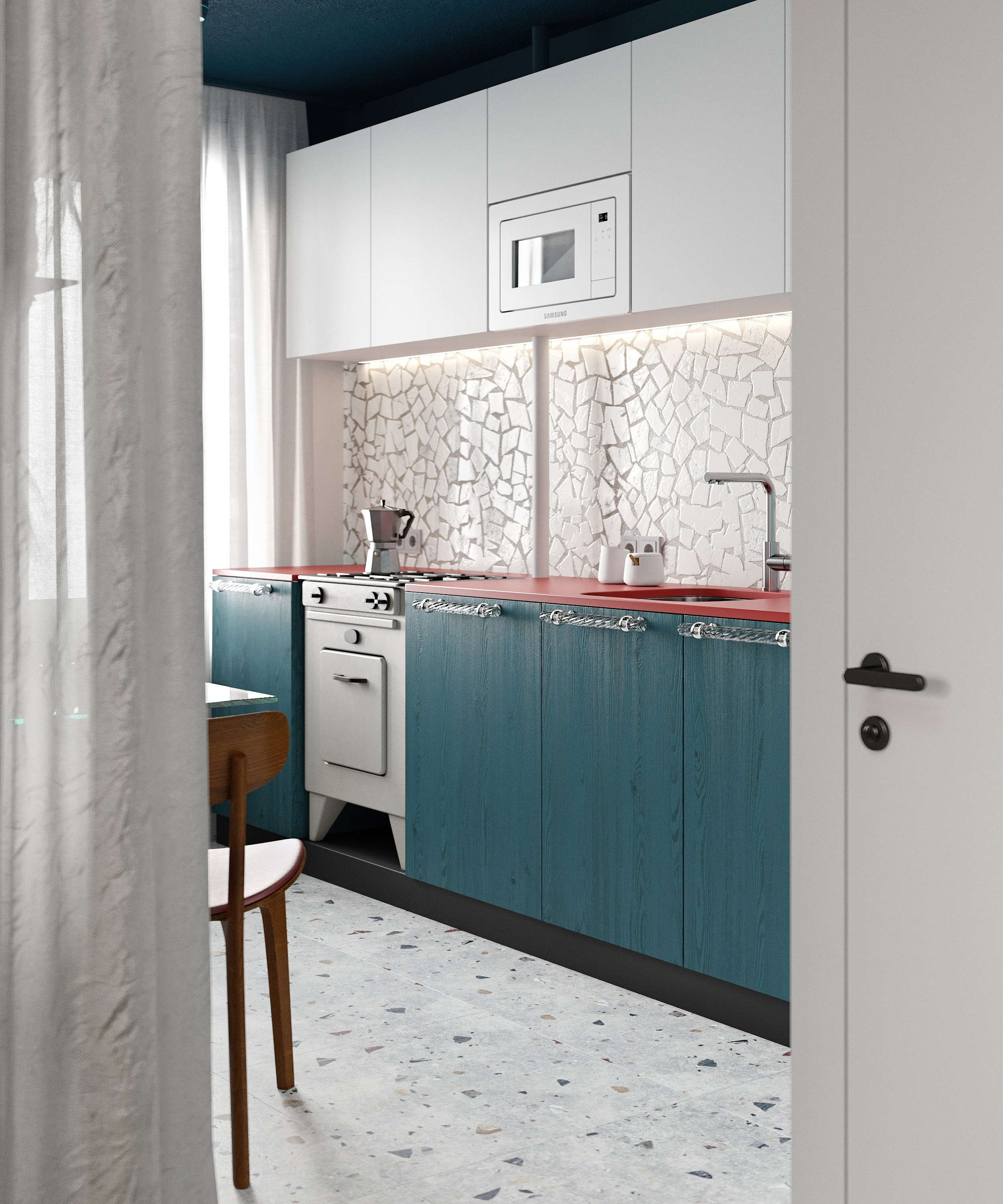 Квартира с морской тематикой | Дизайн Yuliya Shpeter. 3D визуализация интерьеров | avocado.render