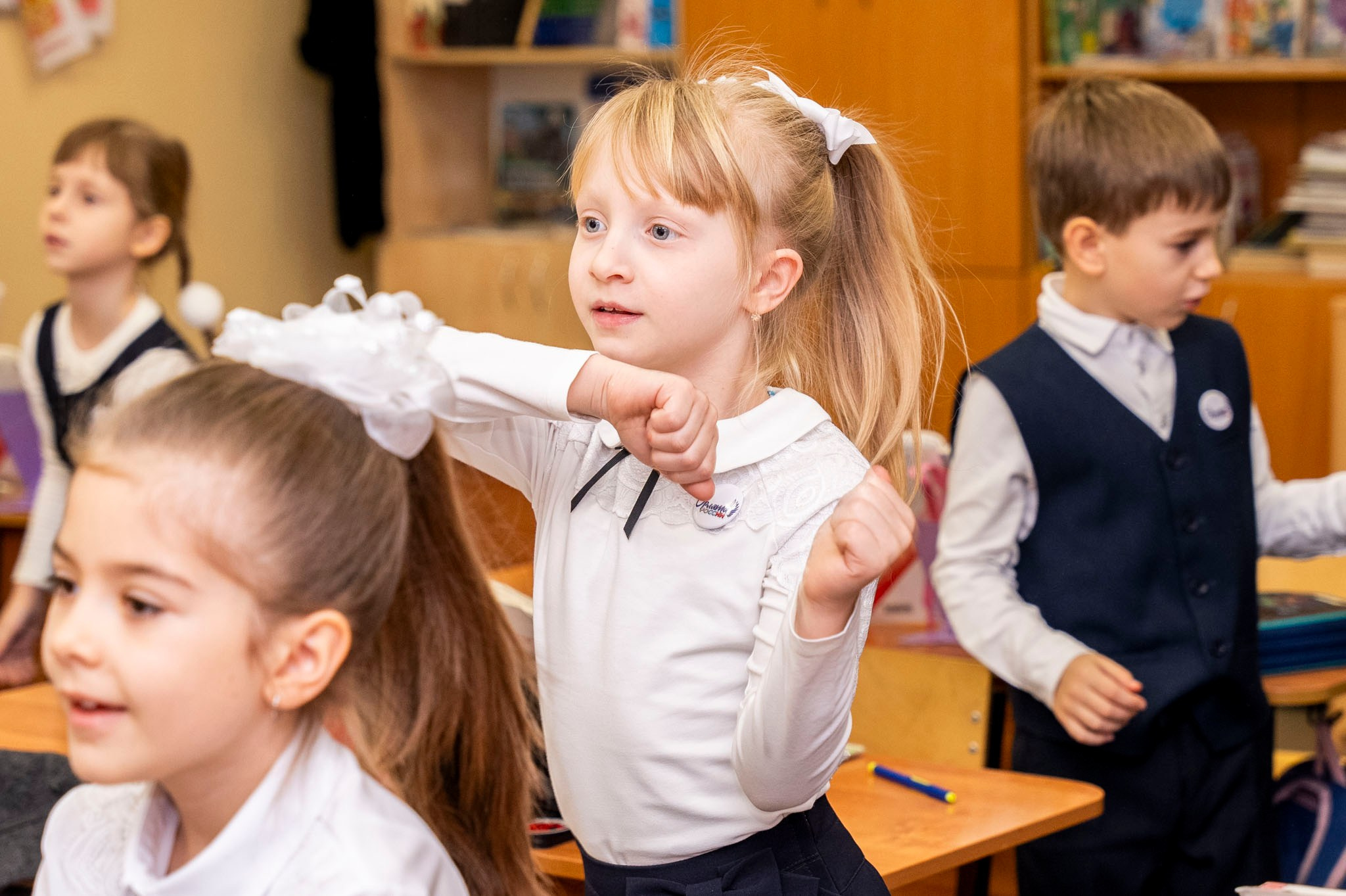 Открытый урок в 1 классе. Фотограф Юлия Попова