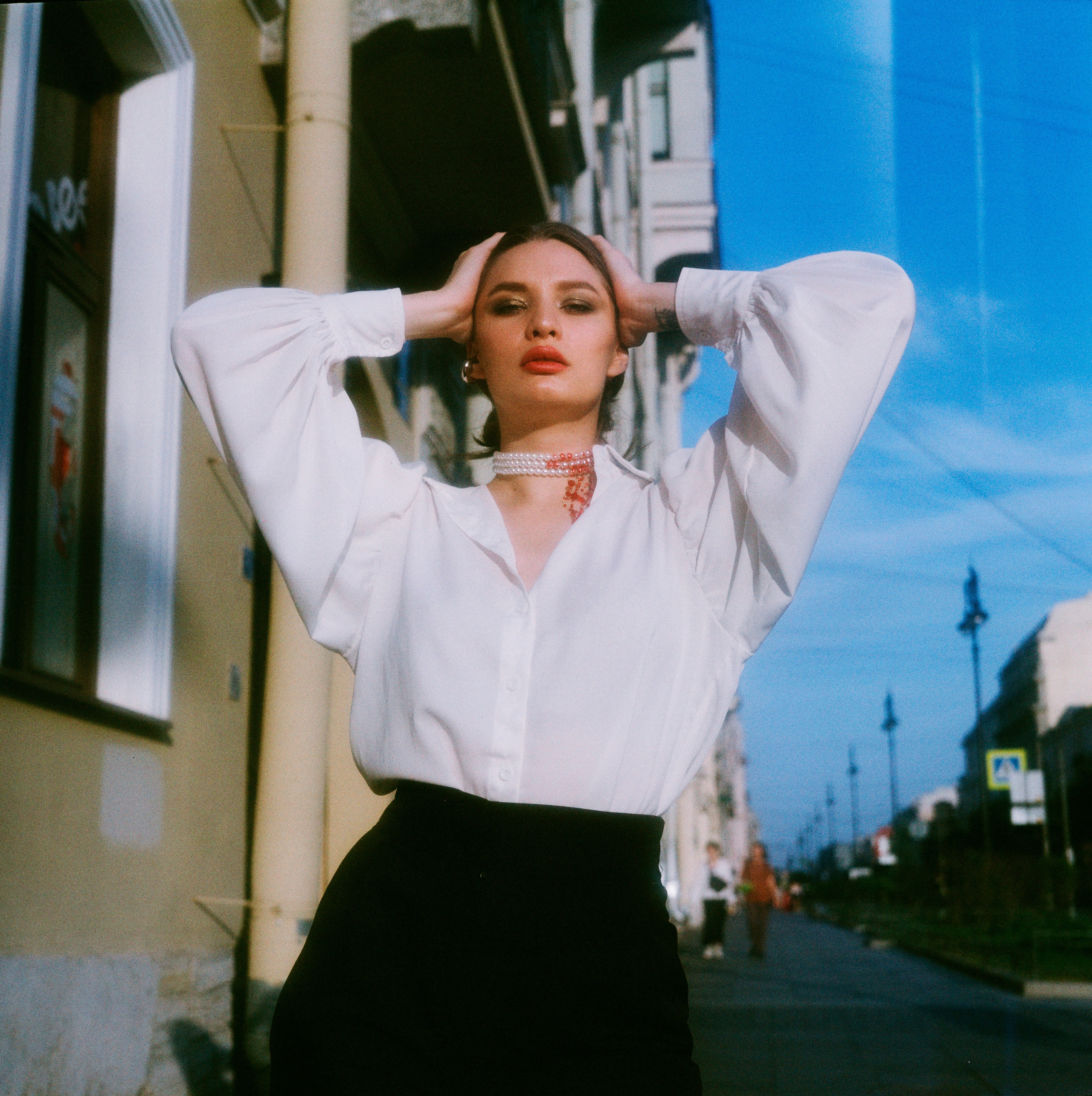 Женский портрет на пленку в Санкт-Петербурге | Уличная фотосъемка