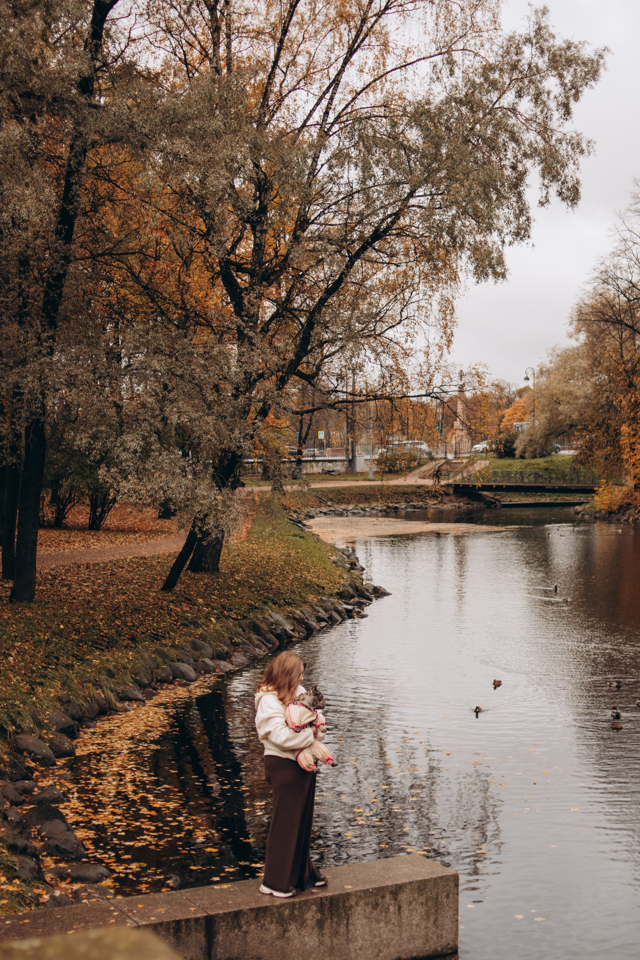 Алёна и Моника в красках осени. Фотограф-анималист в Санкт-Петербурге