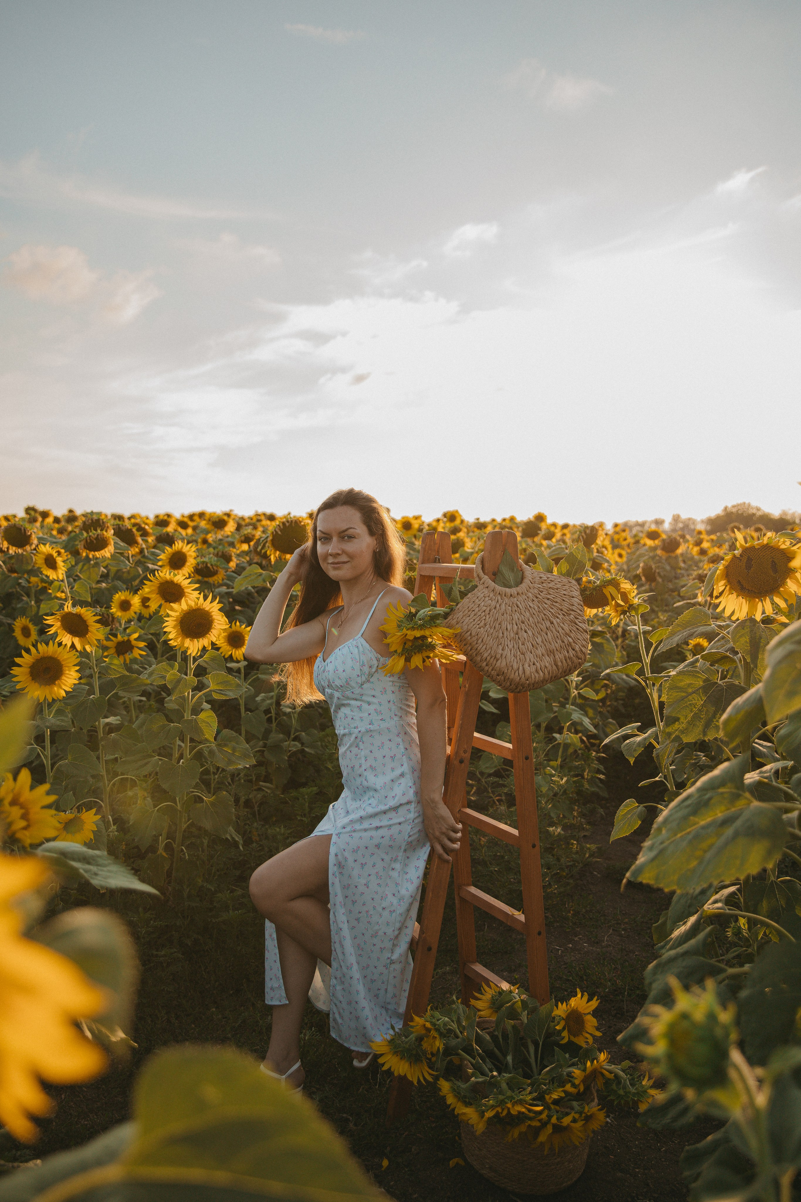 Сьемка в подсолнухах