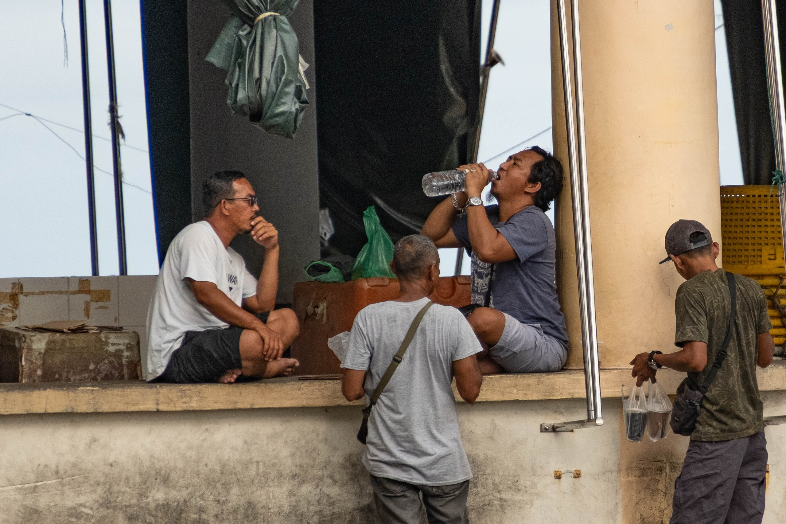 О. Борнео, г. Сандакан. Порт и рынок. Фотографии из путешествий